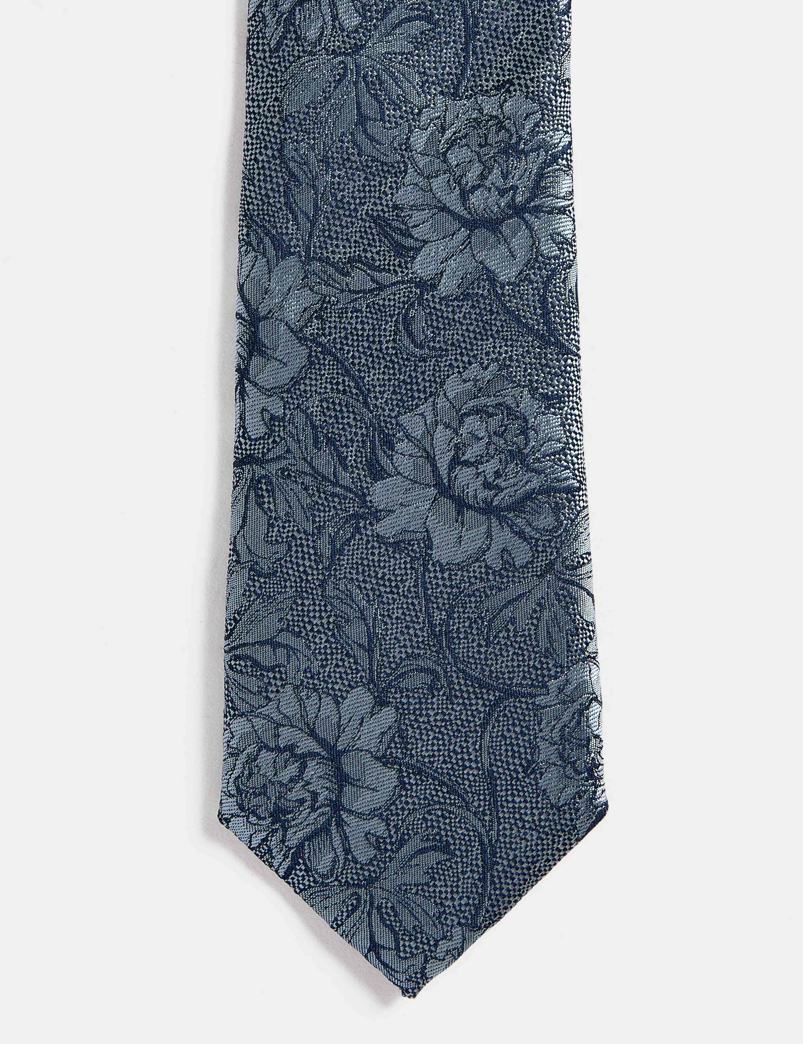 Slim Floral Pure Silk Tie 3 of 3