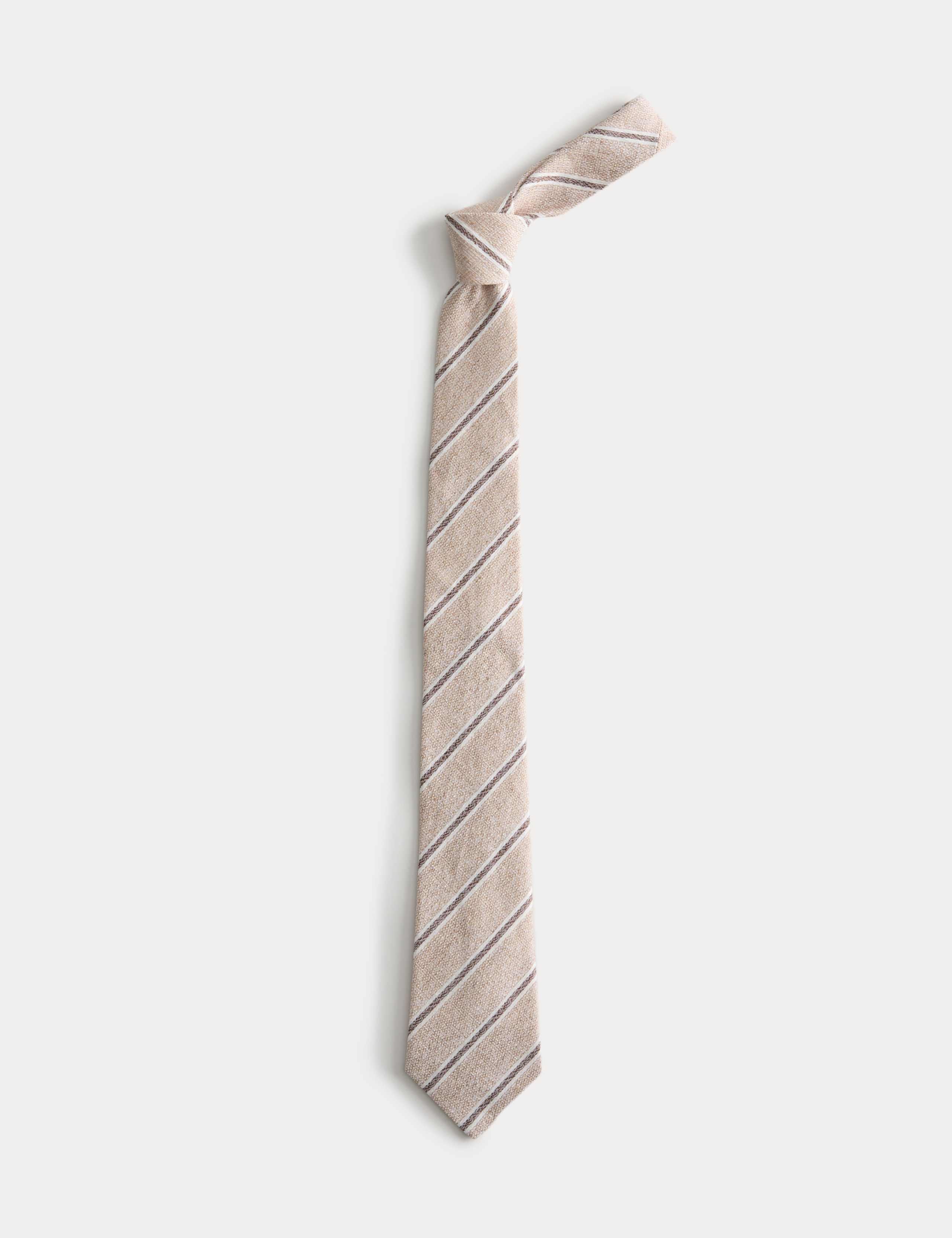 Linen Silk Blend Striped Tie 1 of 3