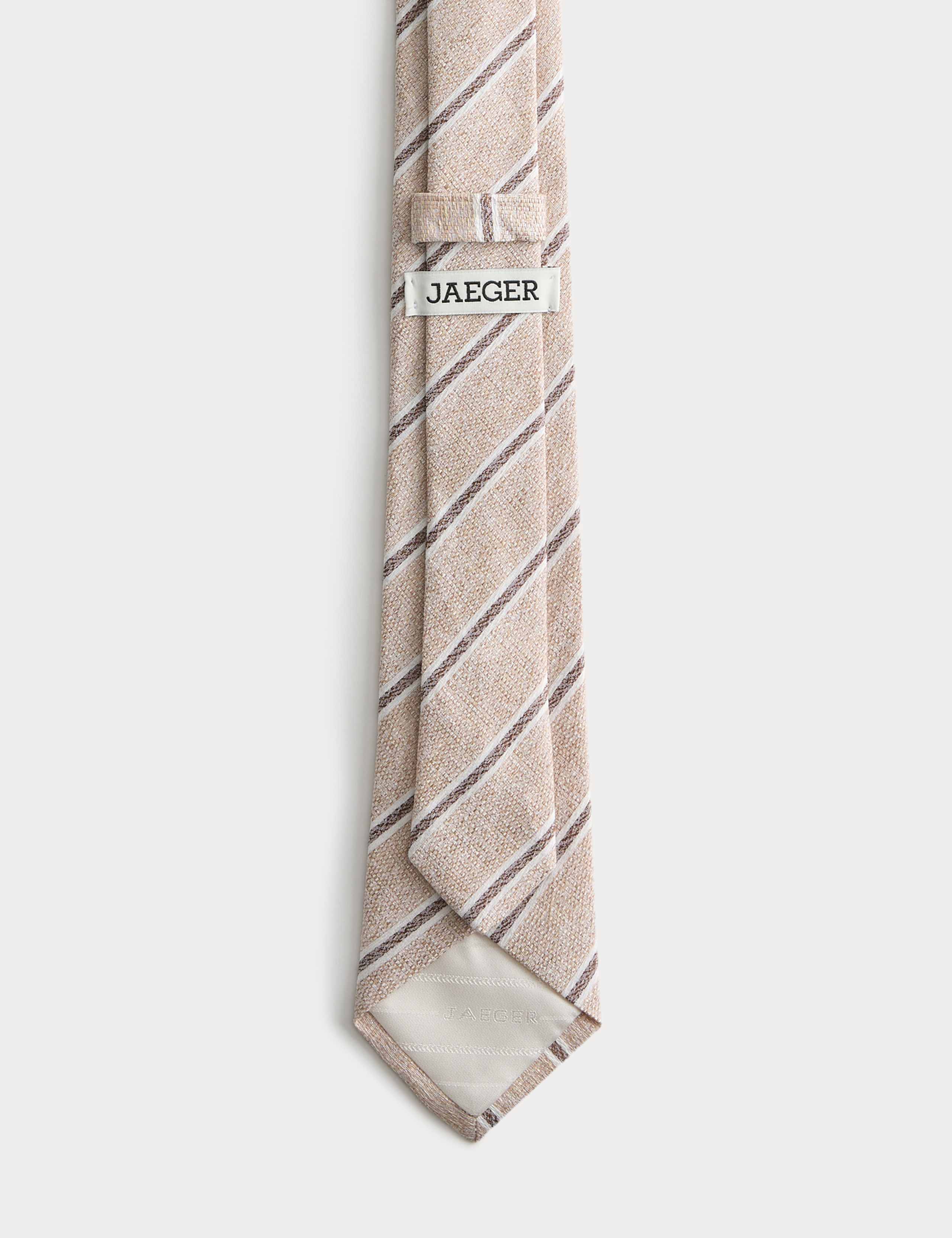 Linen Silk Blend Striped Tie 3 of 3