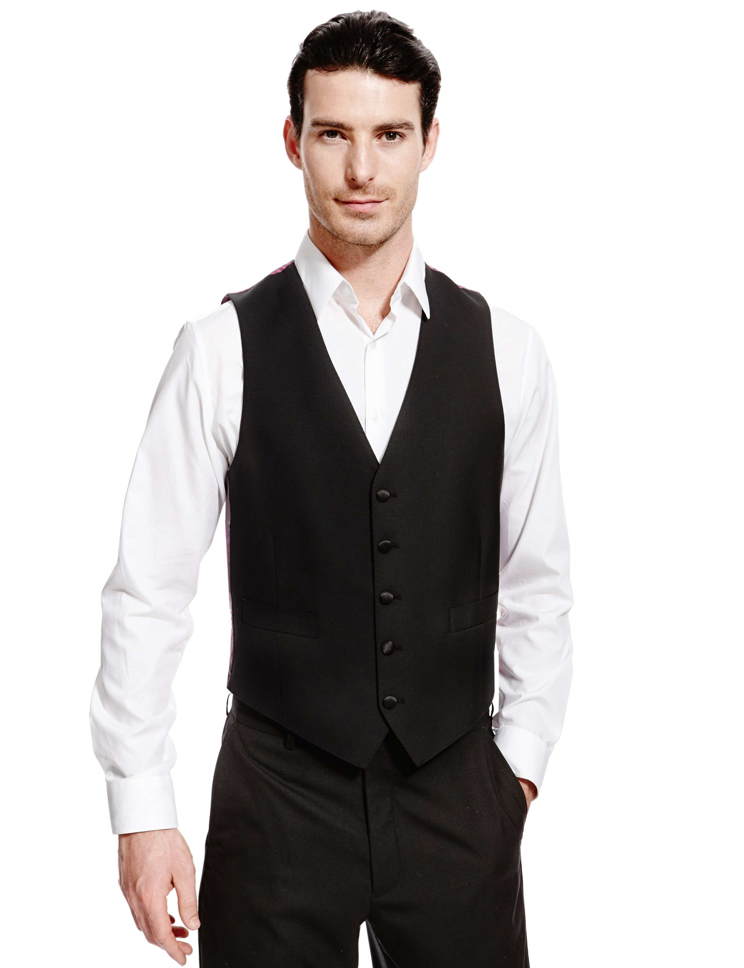 Pure Wool 5 Button Waistcoat 1 of 6