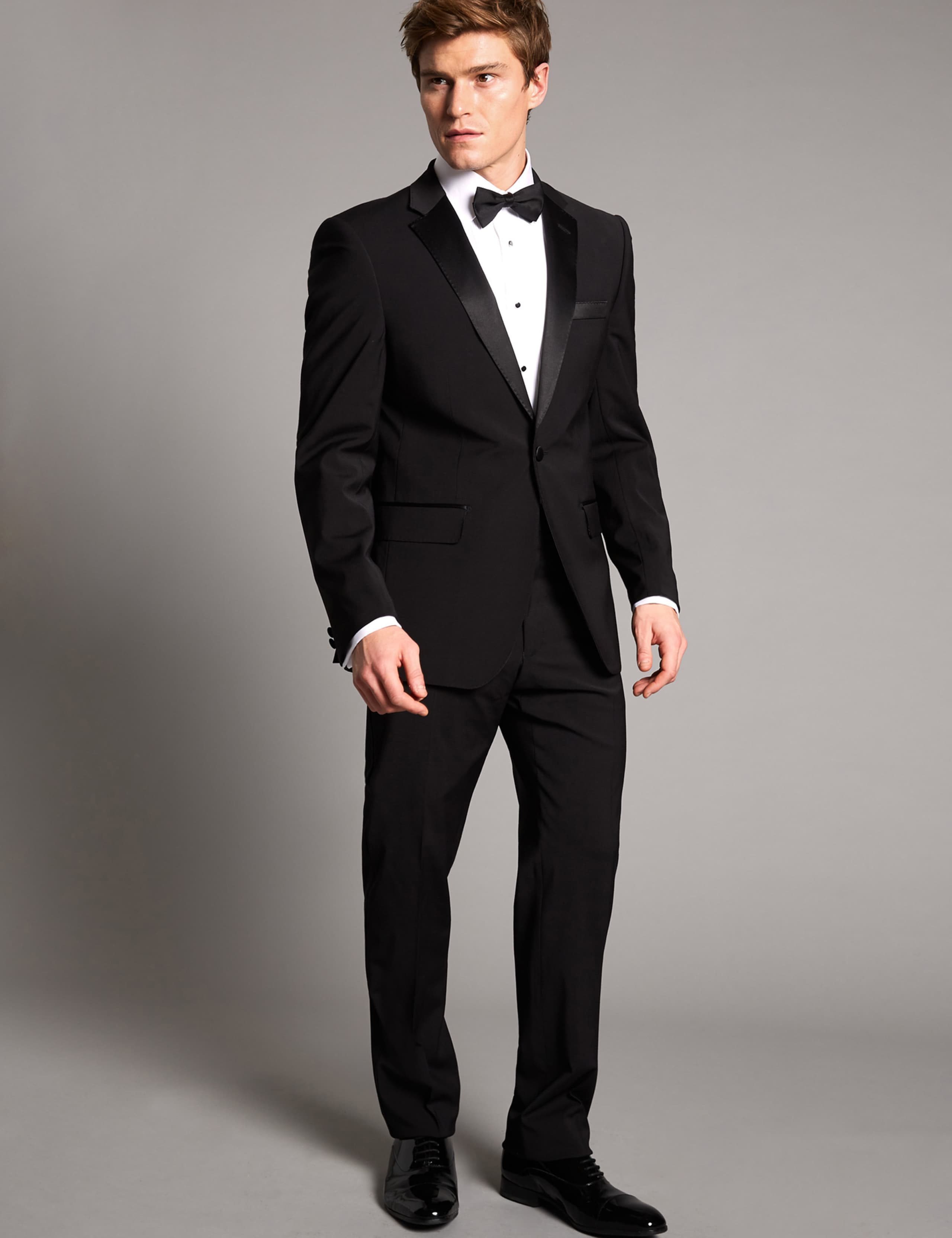 Black Tailored Fit Wool Rich Jacket 3 of 9