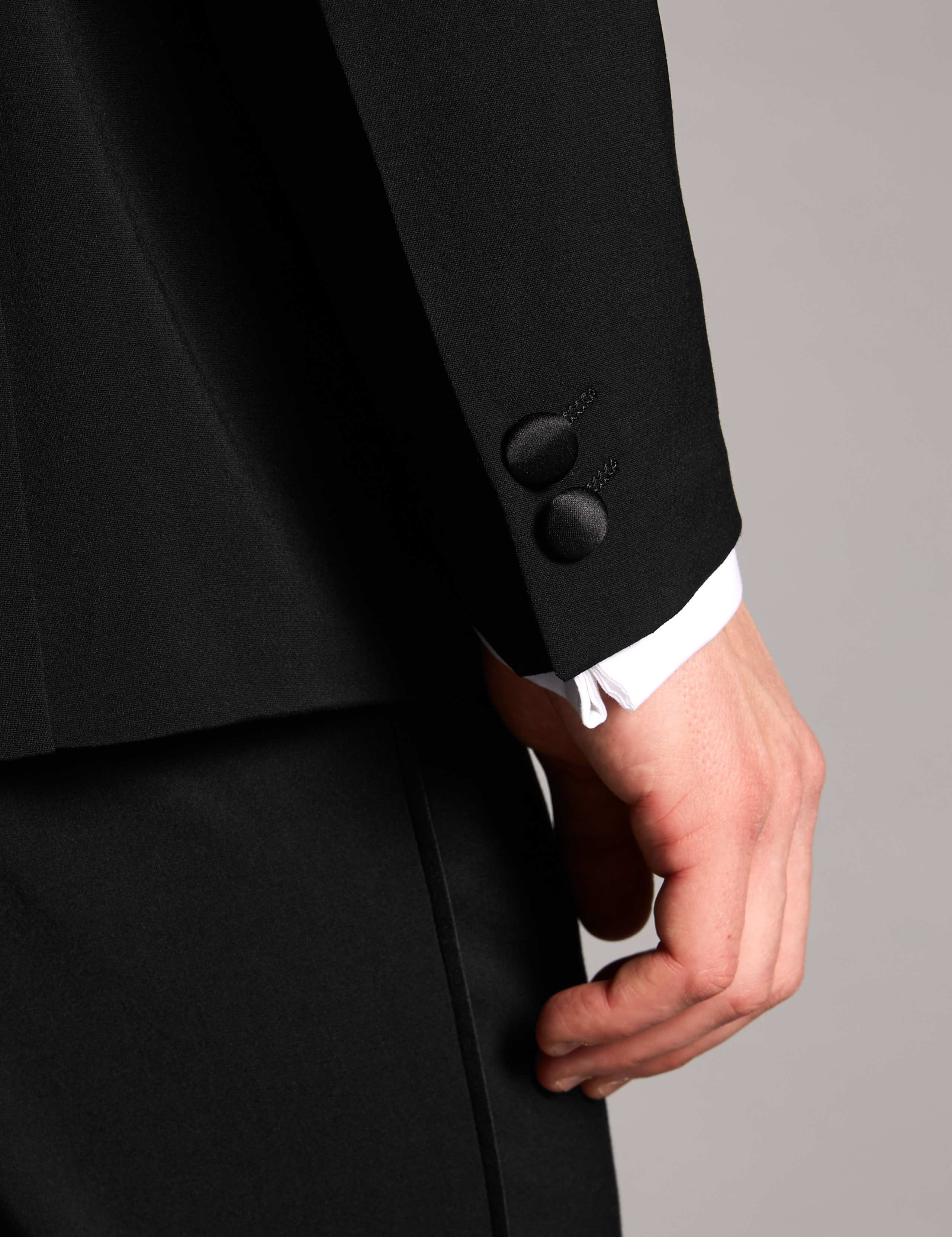 Black Tailored Fit Wool Rich Jacket 6 of 9