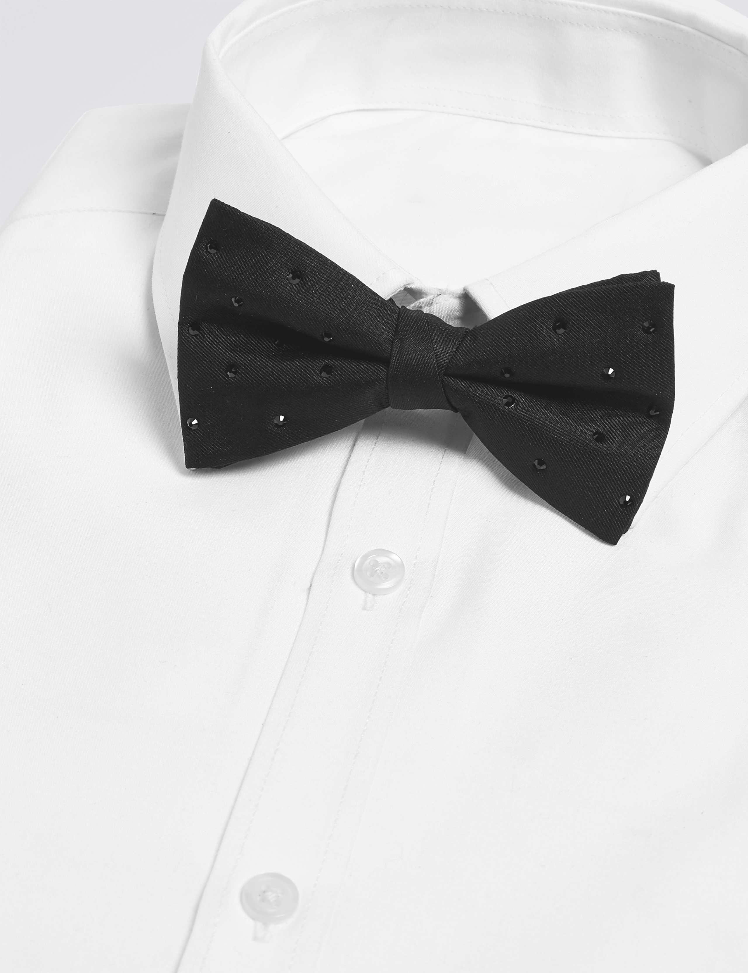 Pure Silk Bow Tie Made with Swarovski® Elements 1 of 3