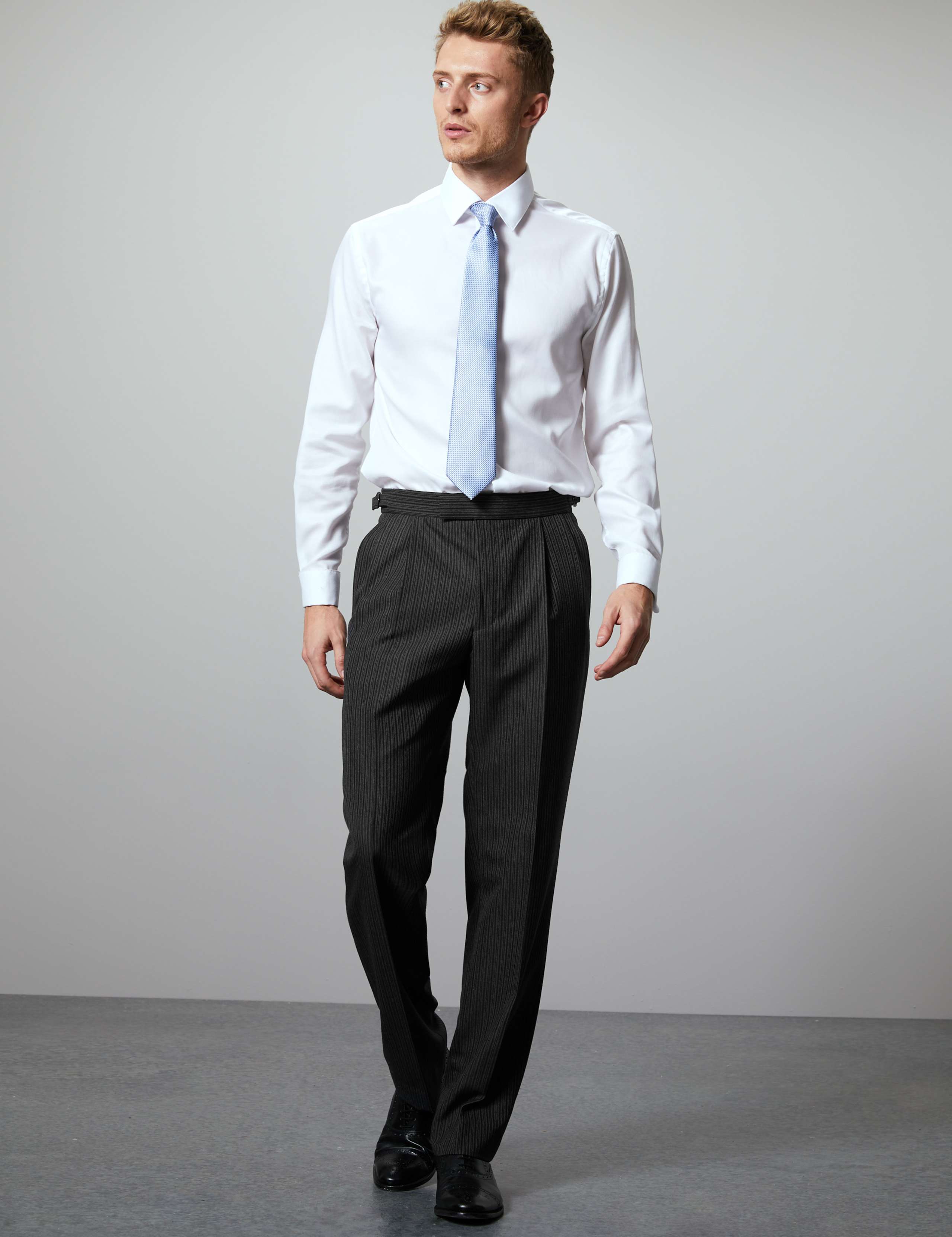 Charcoal Regular Fit Wool Blend Trousers 1 of 5