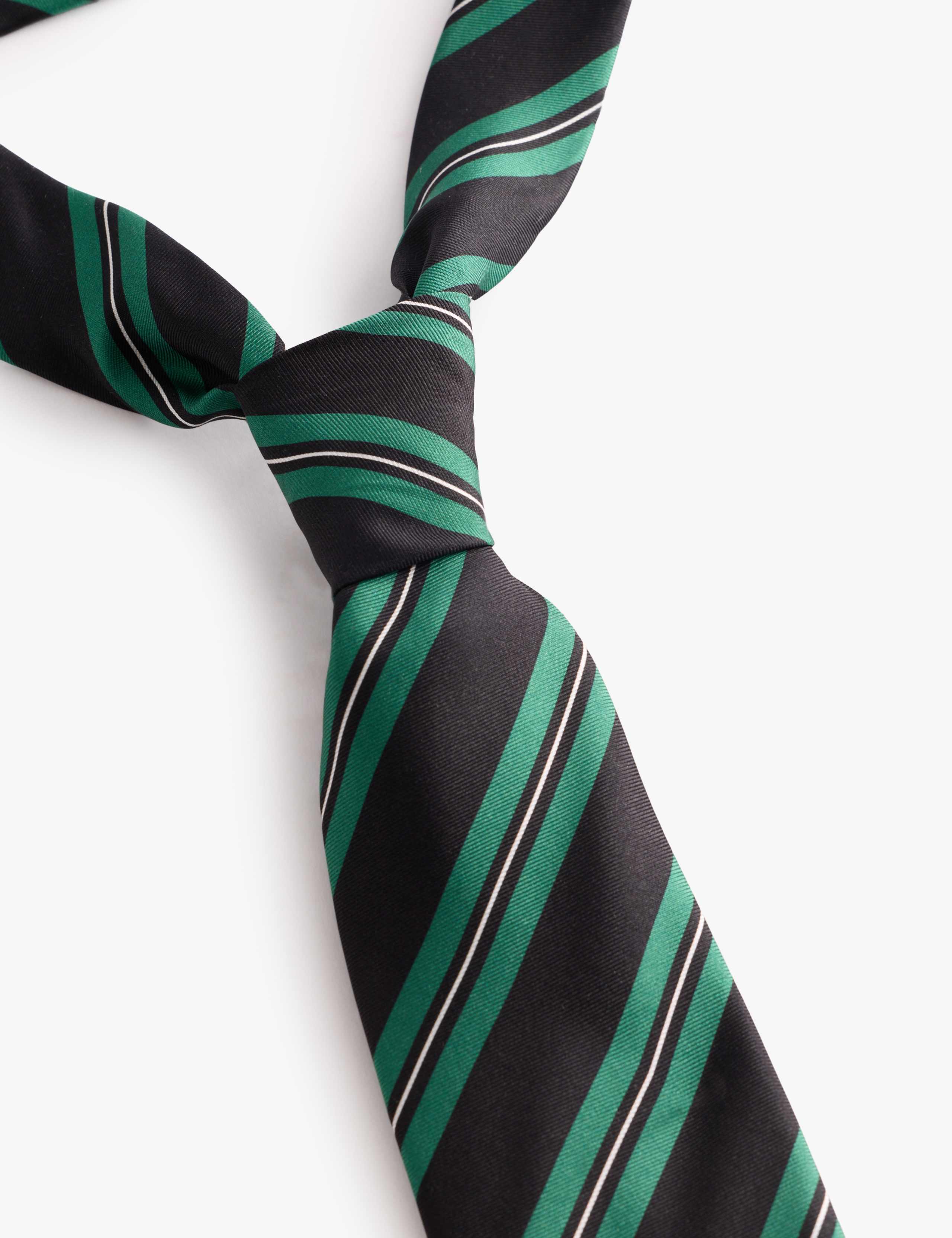 Striped Jacquard Pure Silk Tie 3 of 4