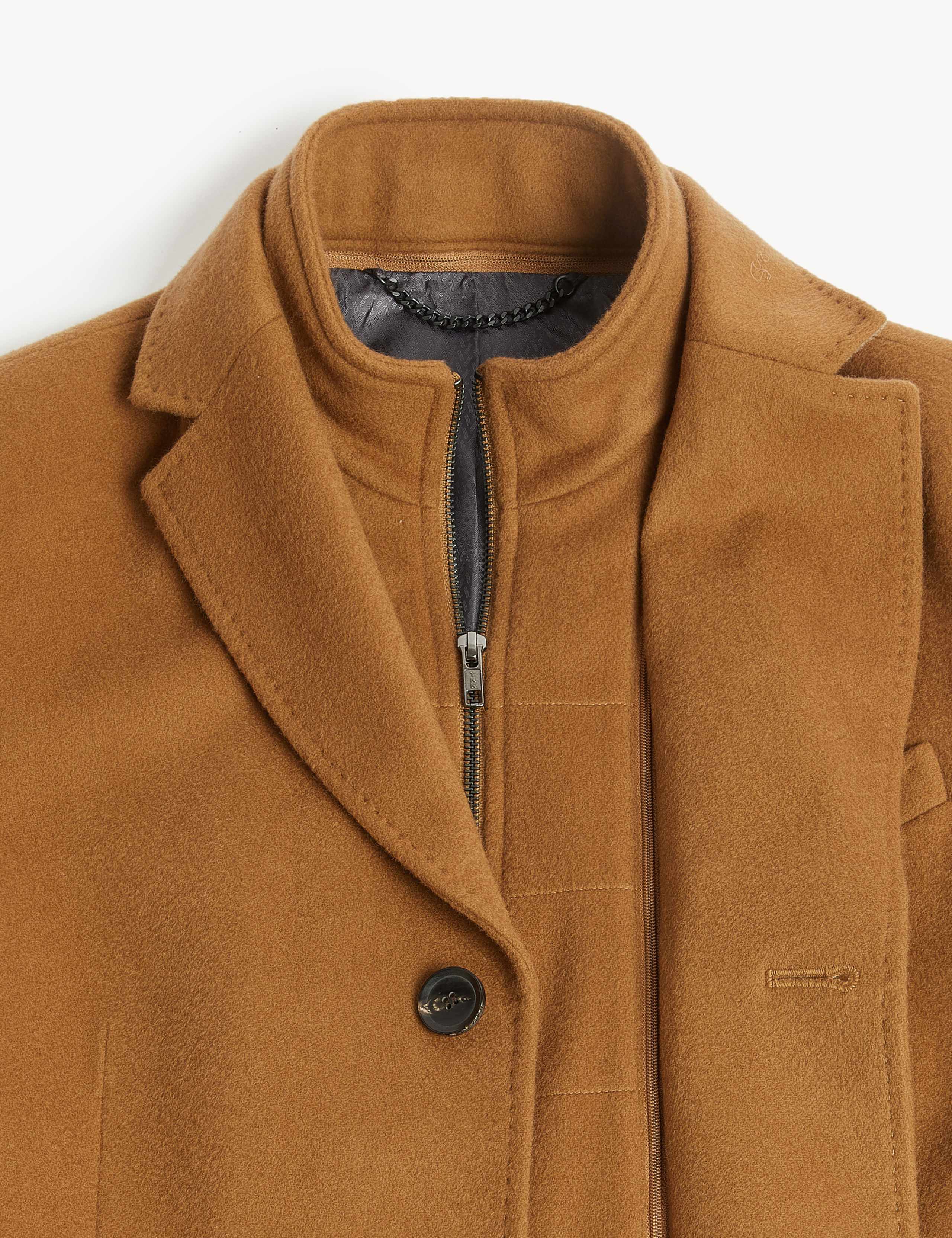 Italian Wool with Cashmere Overcoat with Zip Out Bib 12 of 13