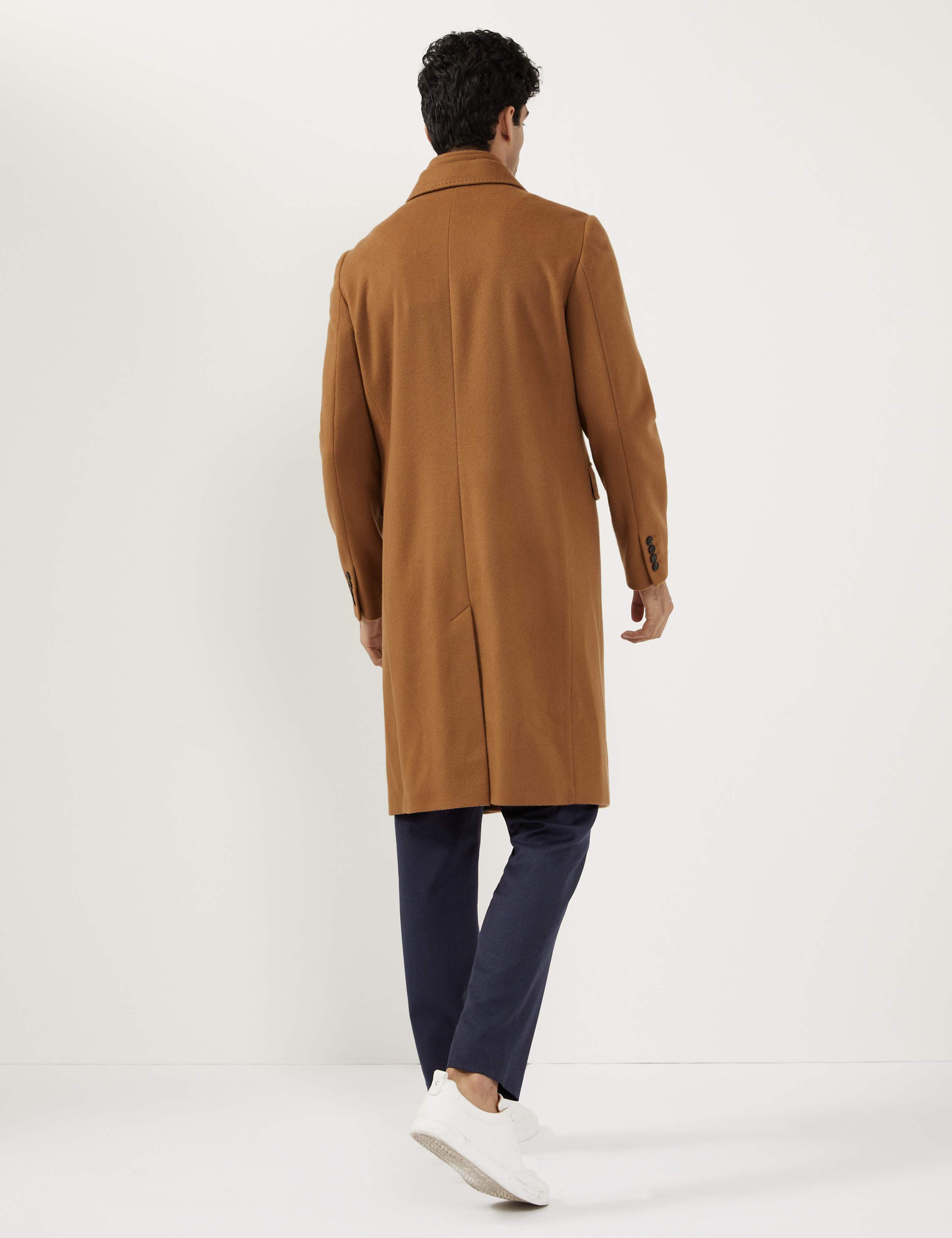 Italian Wool with Cashmere Overcoat with Zip Out Bib 6 of 13