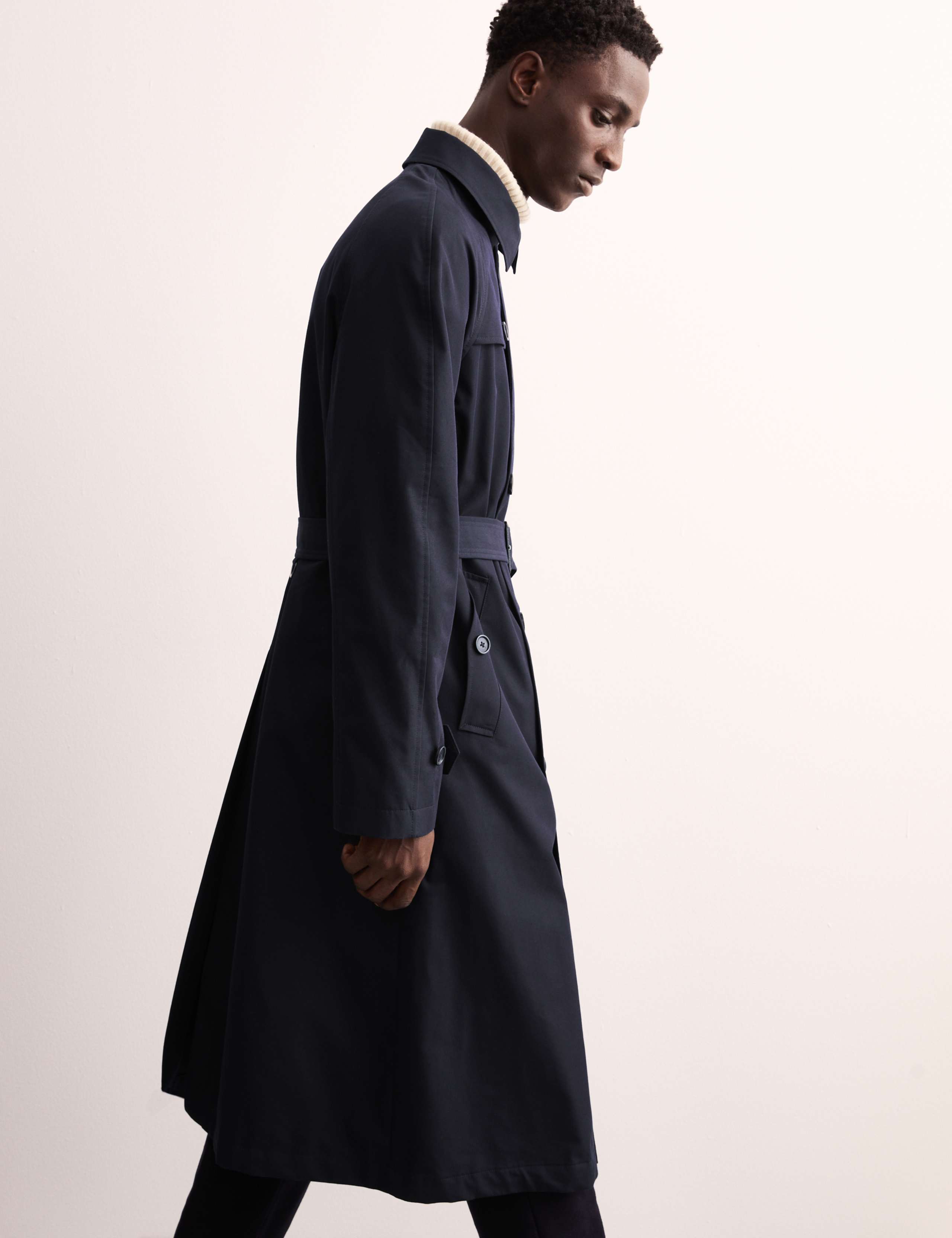 Cotton Rich Padded Trench Coat with Wool 1 of 9