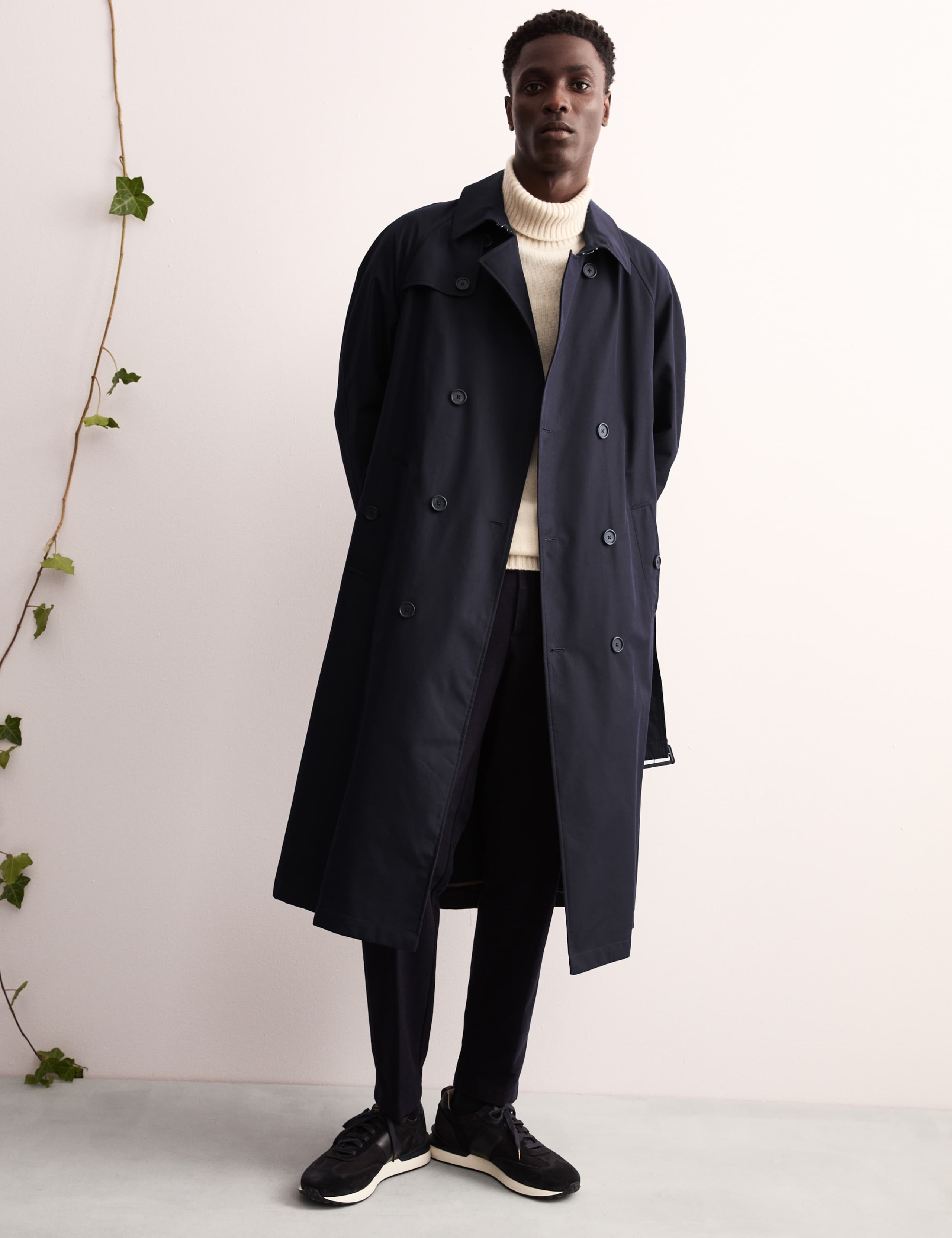 Cotton Rich Padded Trench Coat with Wool 5 of 9