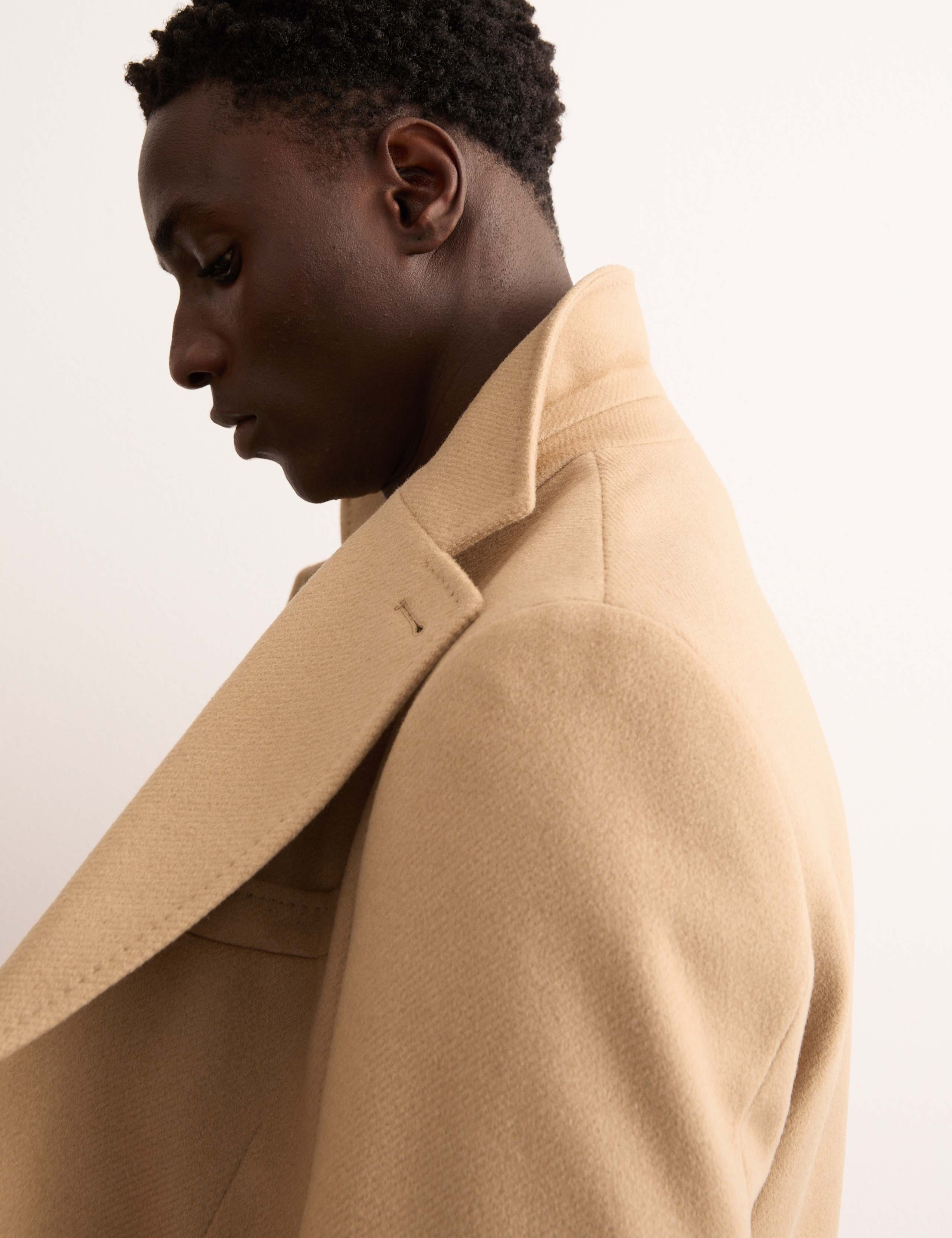 Italian Wool & Cashmere Blend Revere Coat 4 of 8