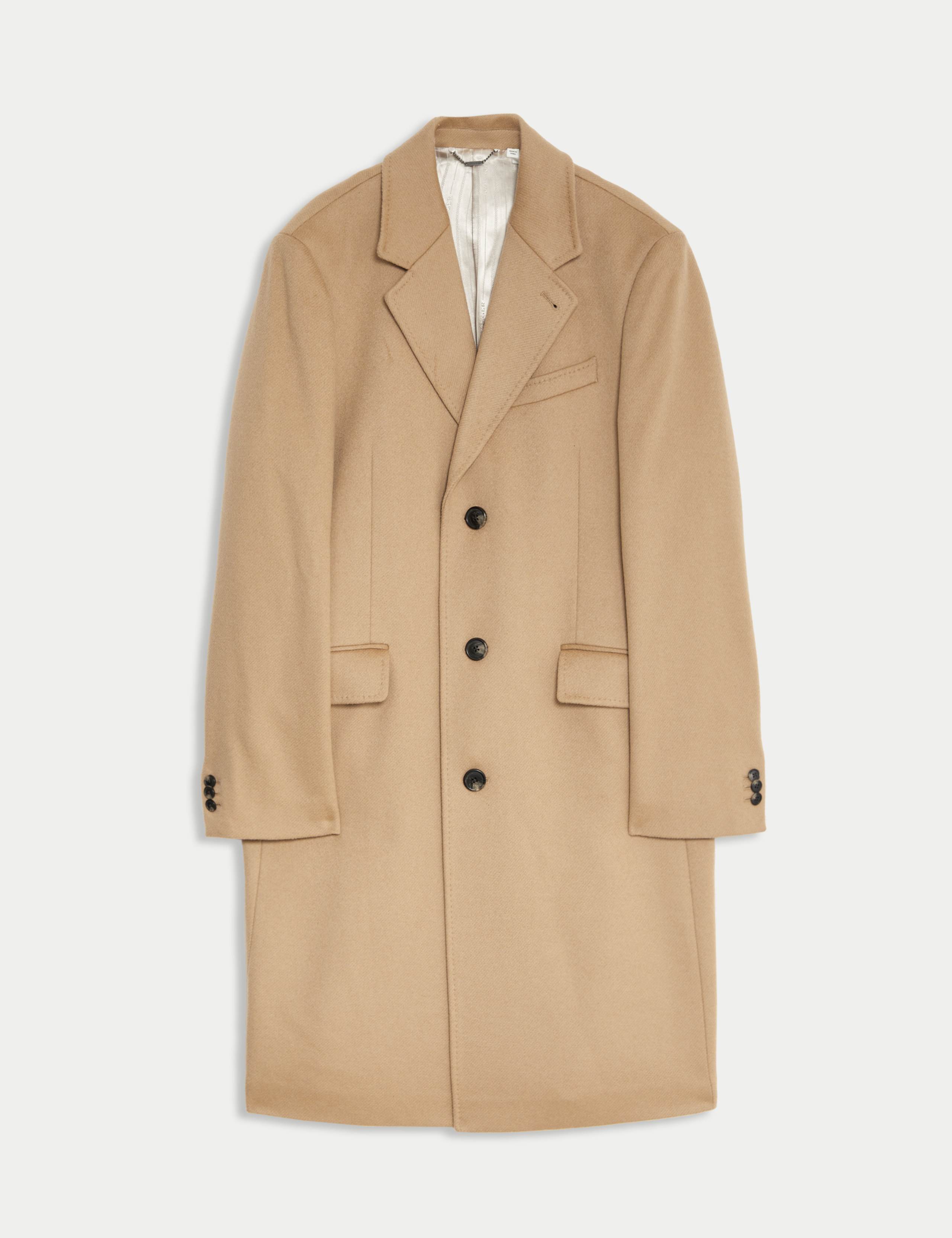 Italian Wool & Cashmere Blend Revere Coat 2 of 8
