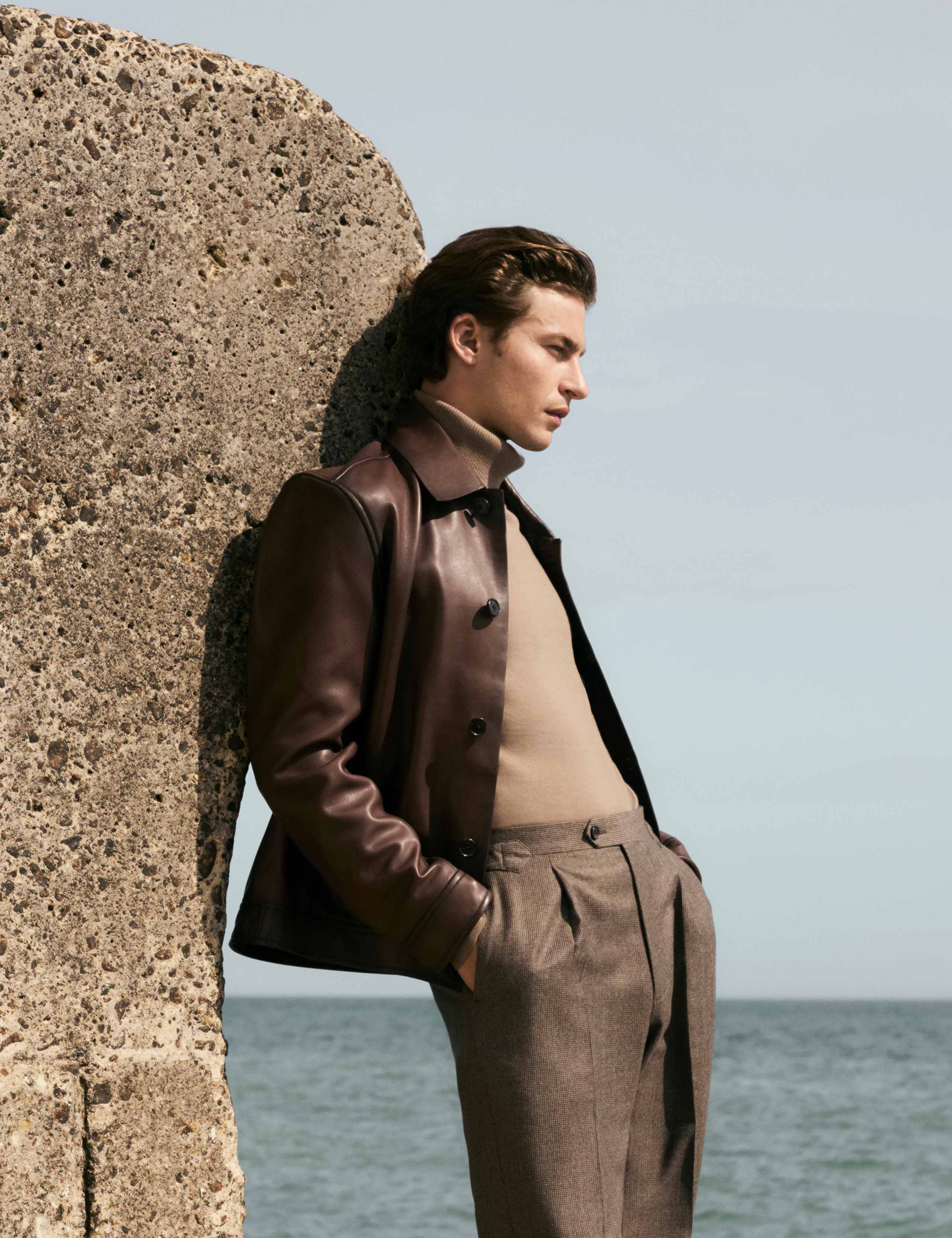 Leather Harrington Jacket 1 of 9