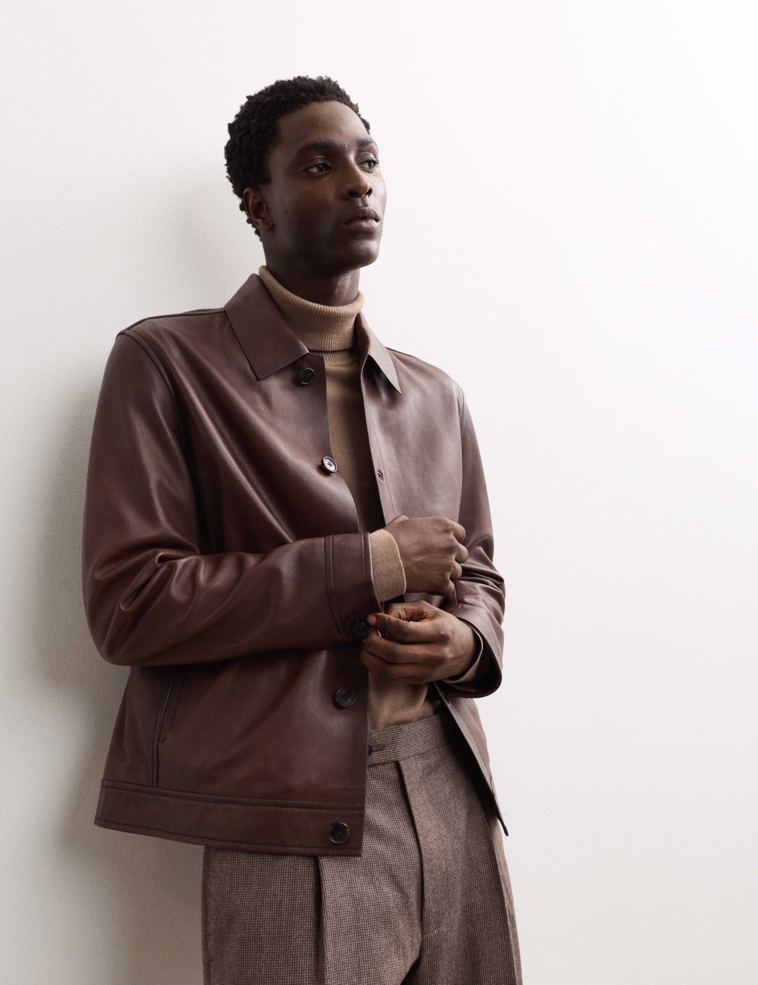 Leather Harrington Jacket 3 of 9