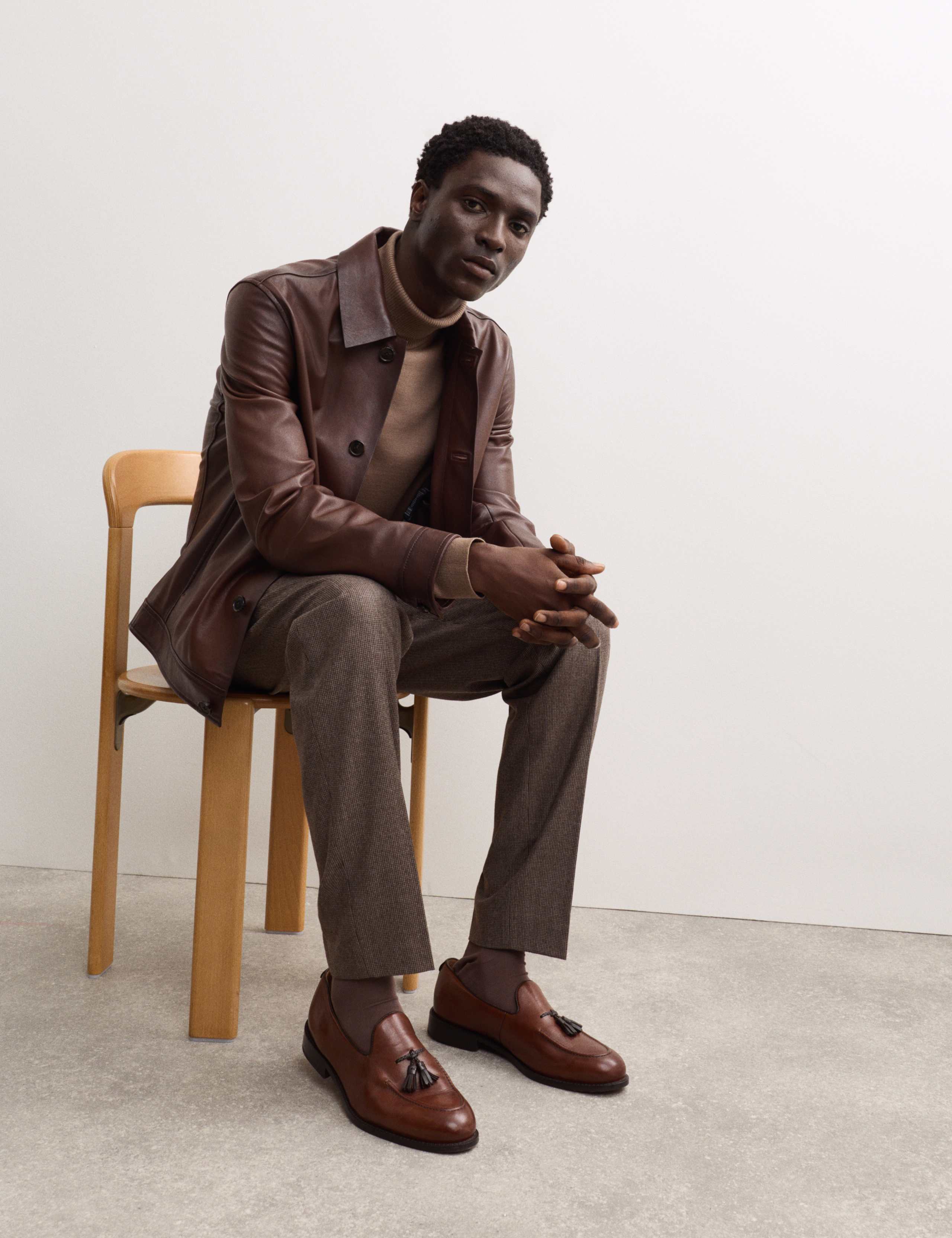 Leather Harrington Jacket 5 of 9