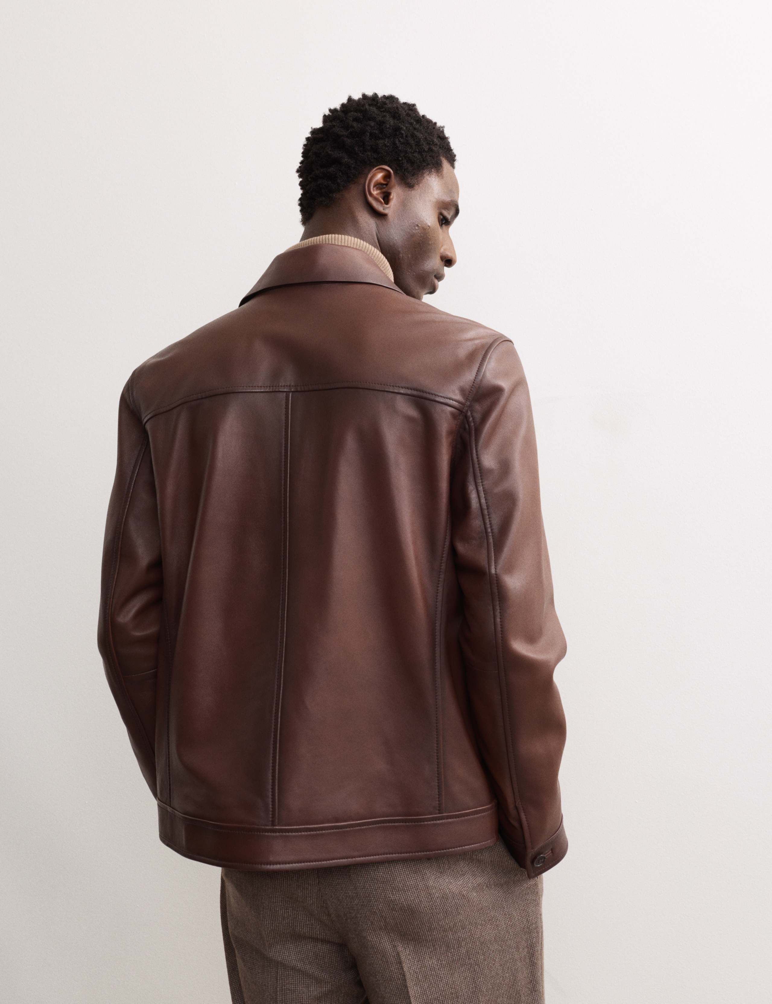 Leather Harrington Jacket 7 of 9