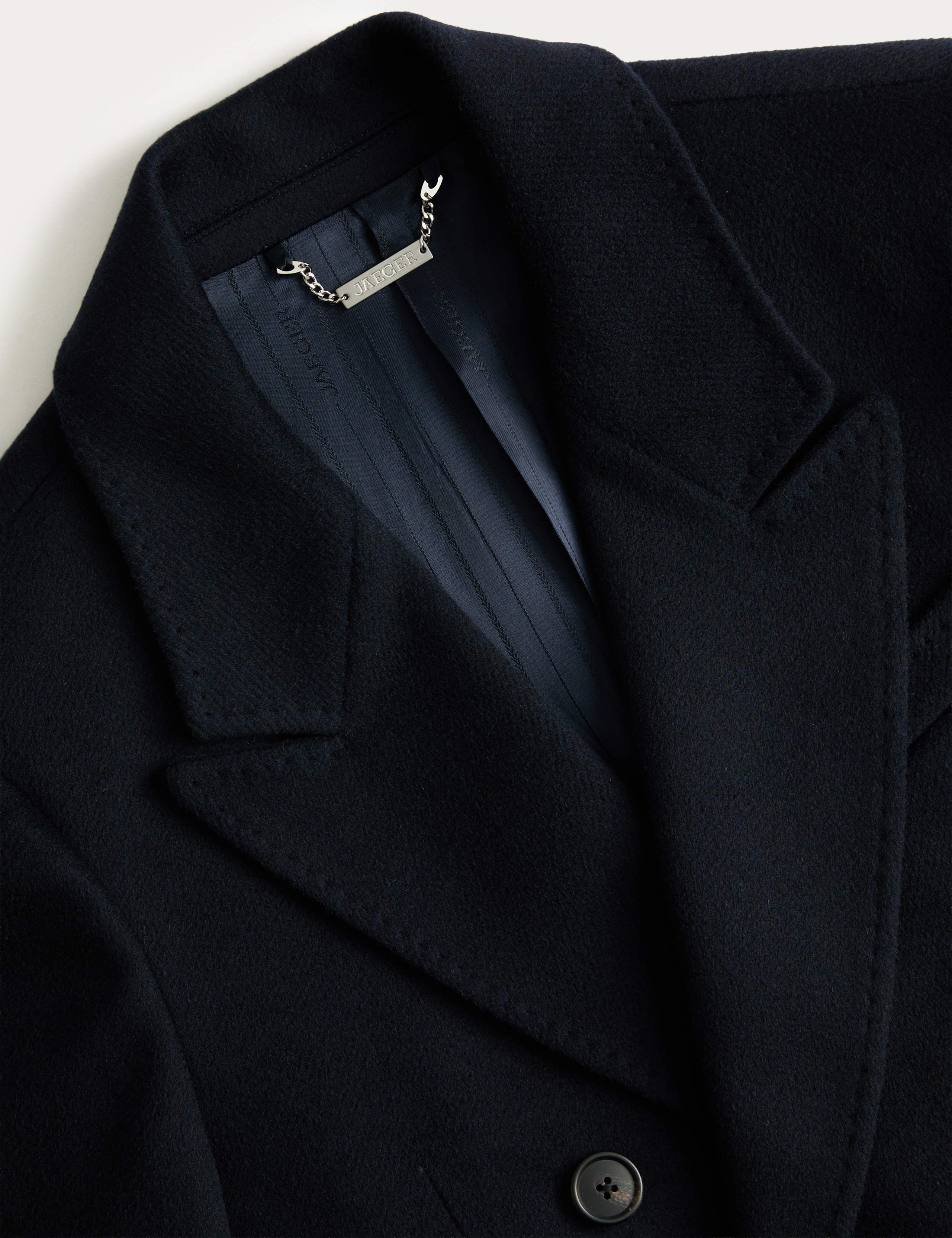 Cashmere and Italian Wool Blend Revere Coat 8 of 8