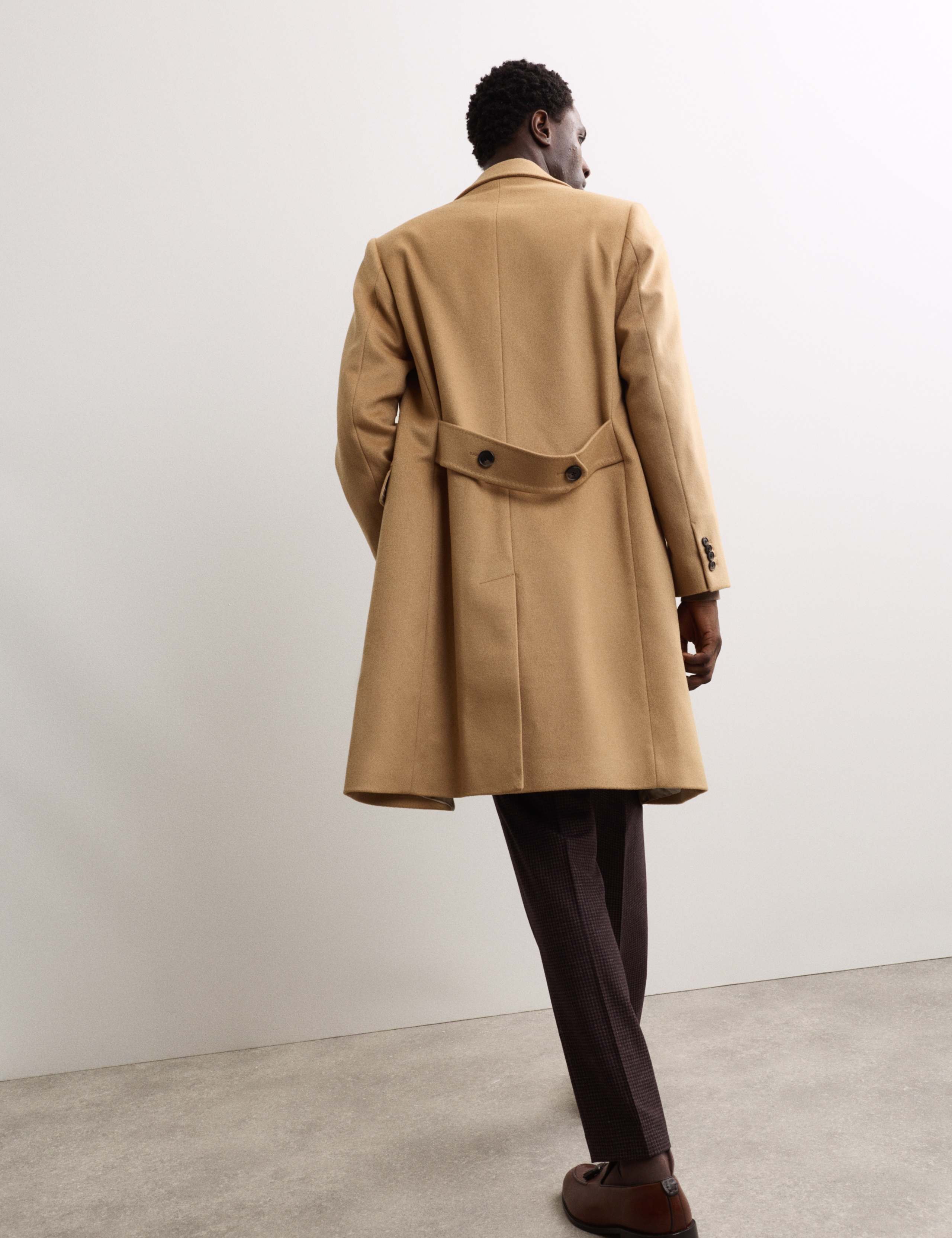 Cashmere and Italian Wool Blend Revere Coat 7 of 9