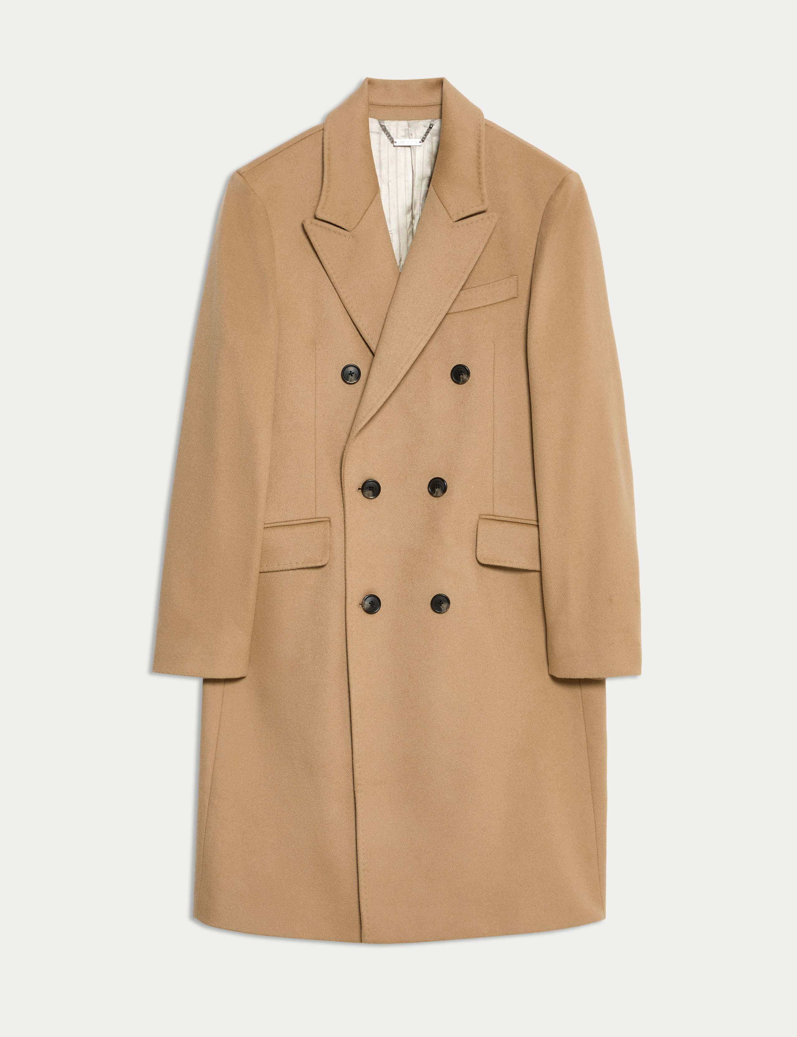 Cashmere and Italian Wool Blend Revere Coat 2 of 9