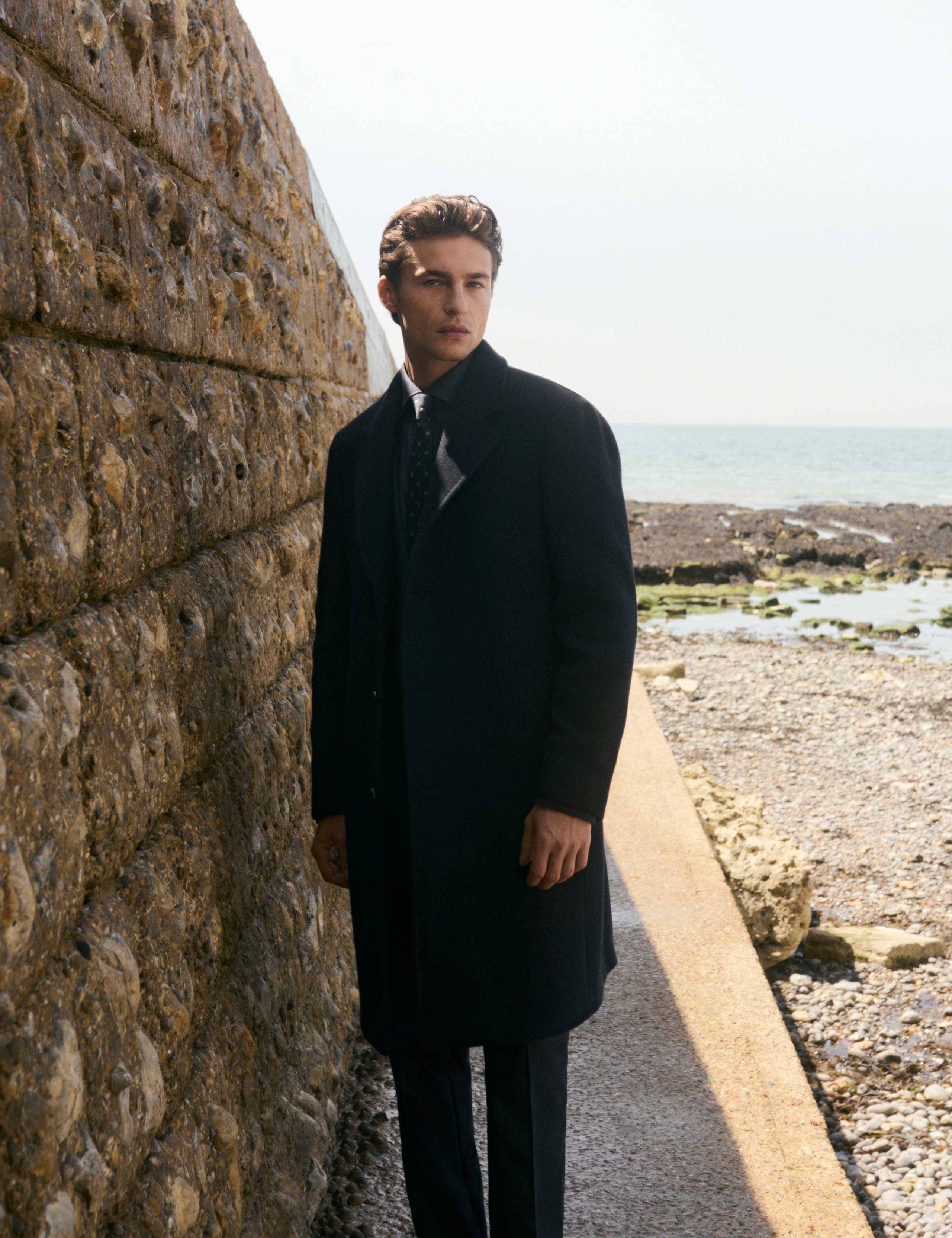 Italian Wool Revere Coat 1 of 8