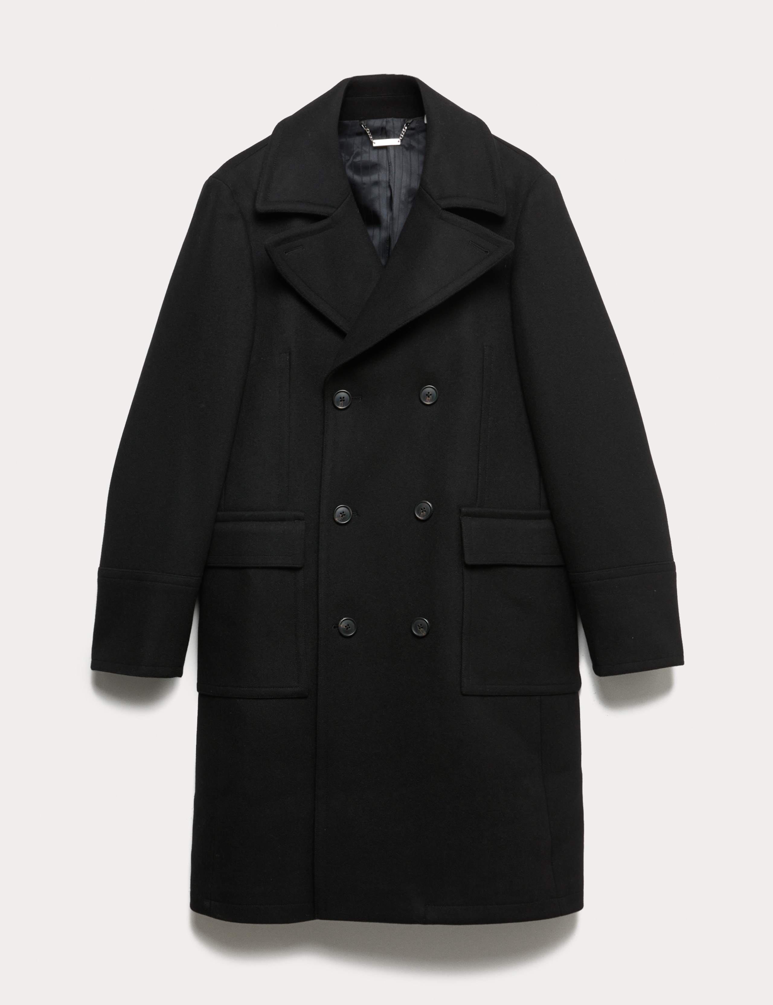 Italian Wool Revere Coat 2 of 9