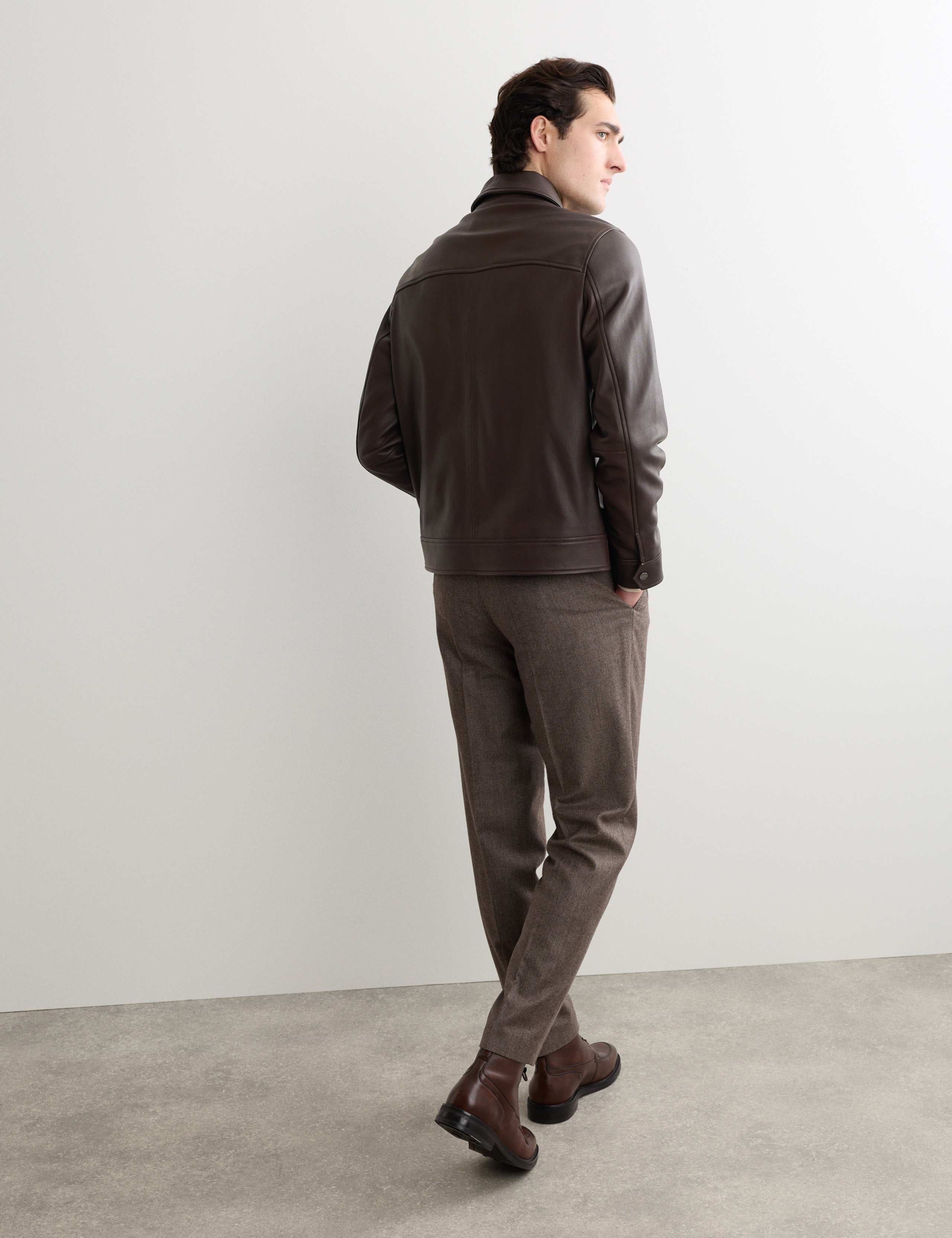 Leather Harrington Jacket 5 of 8