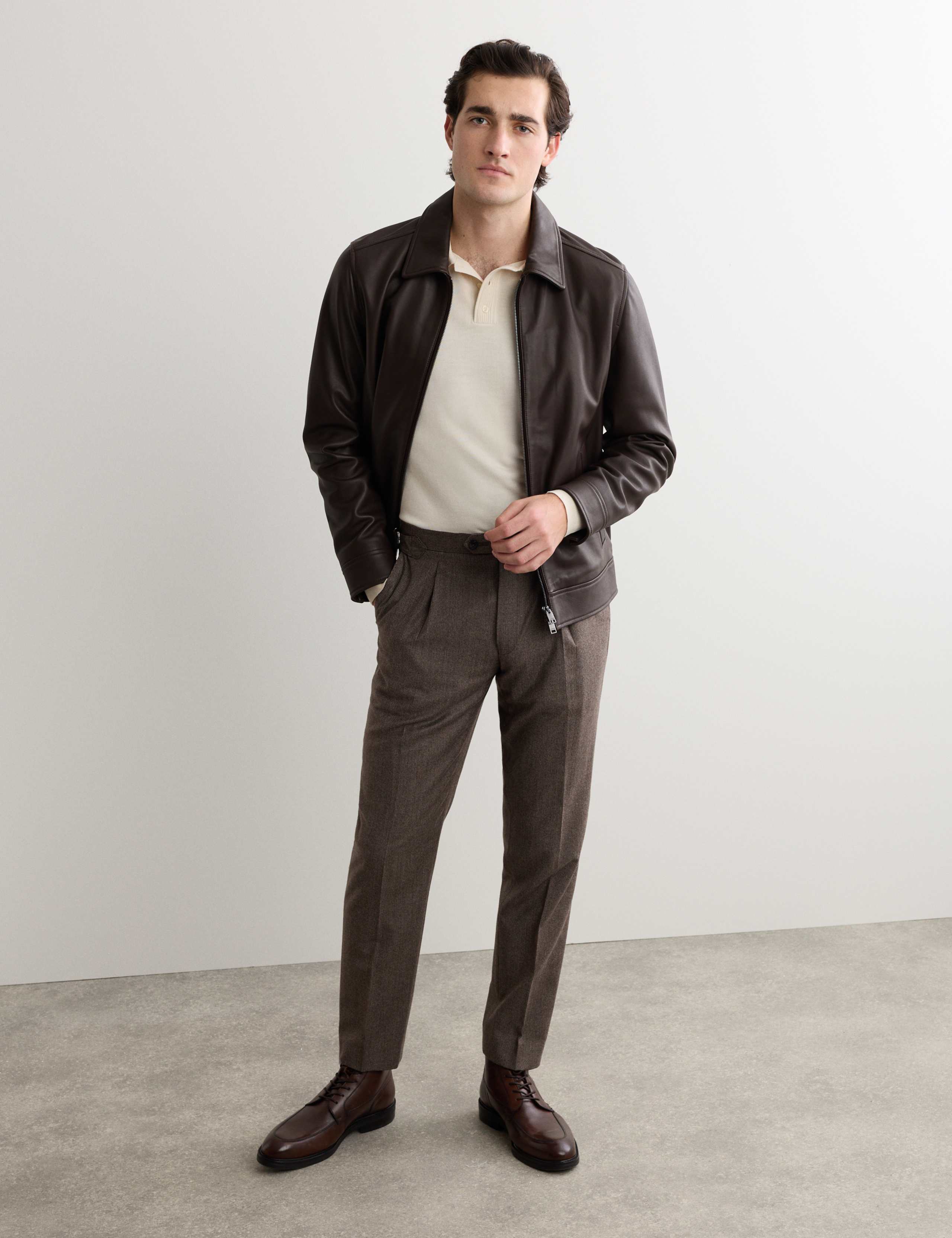 Leather Harrington Jacket 6 of 8