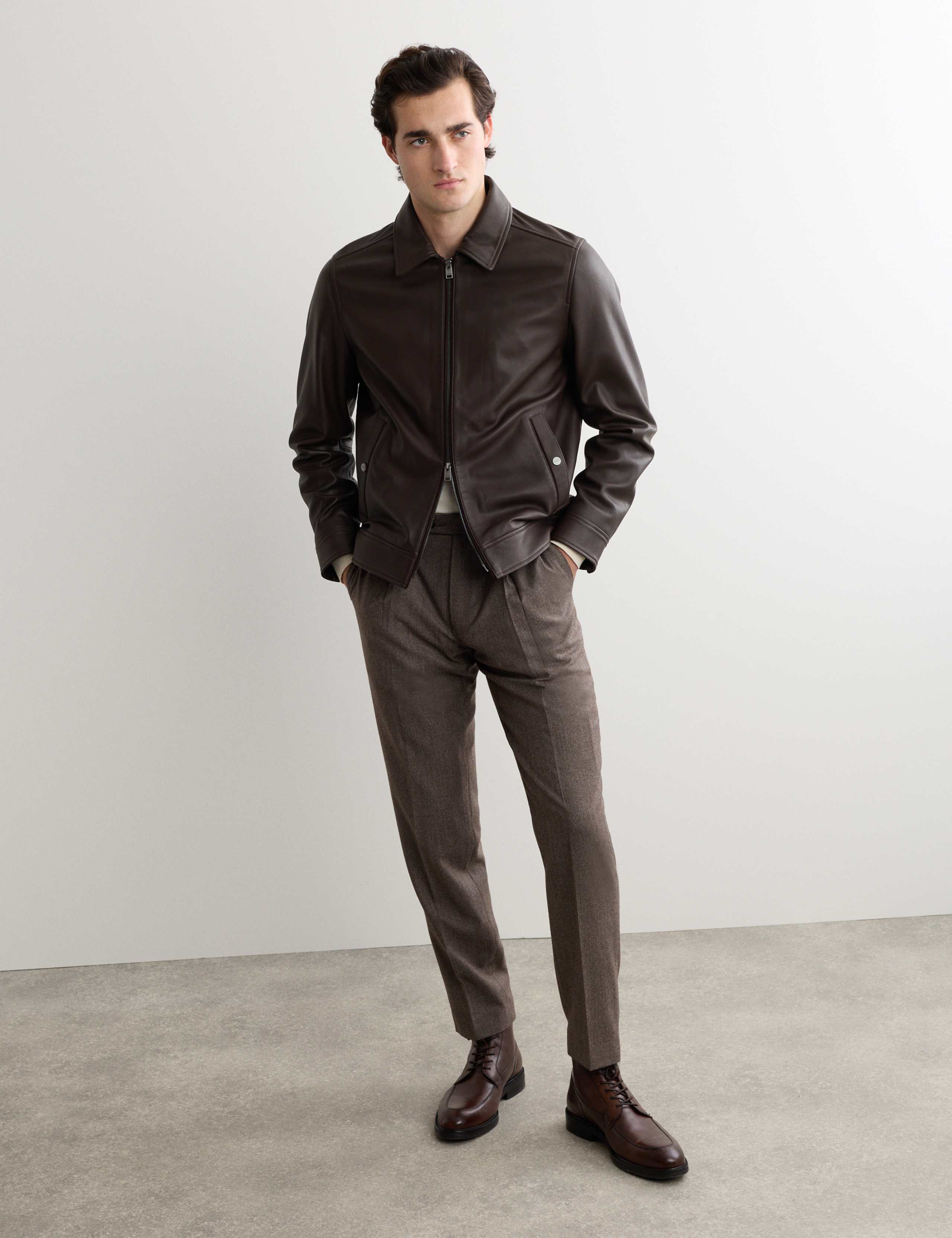 Leather Harrington Jacket 7 of 8