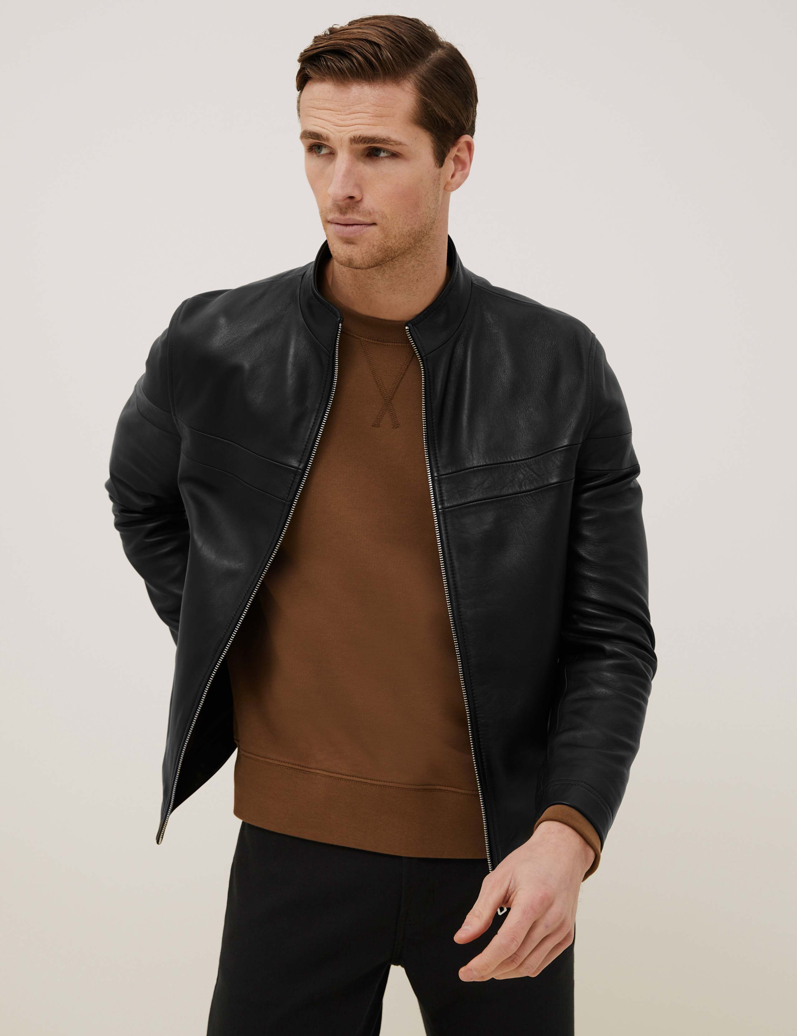 Leather Biker Jacket 1 of 8
