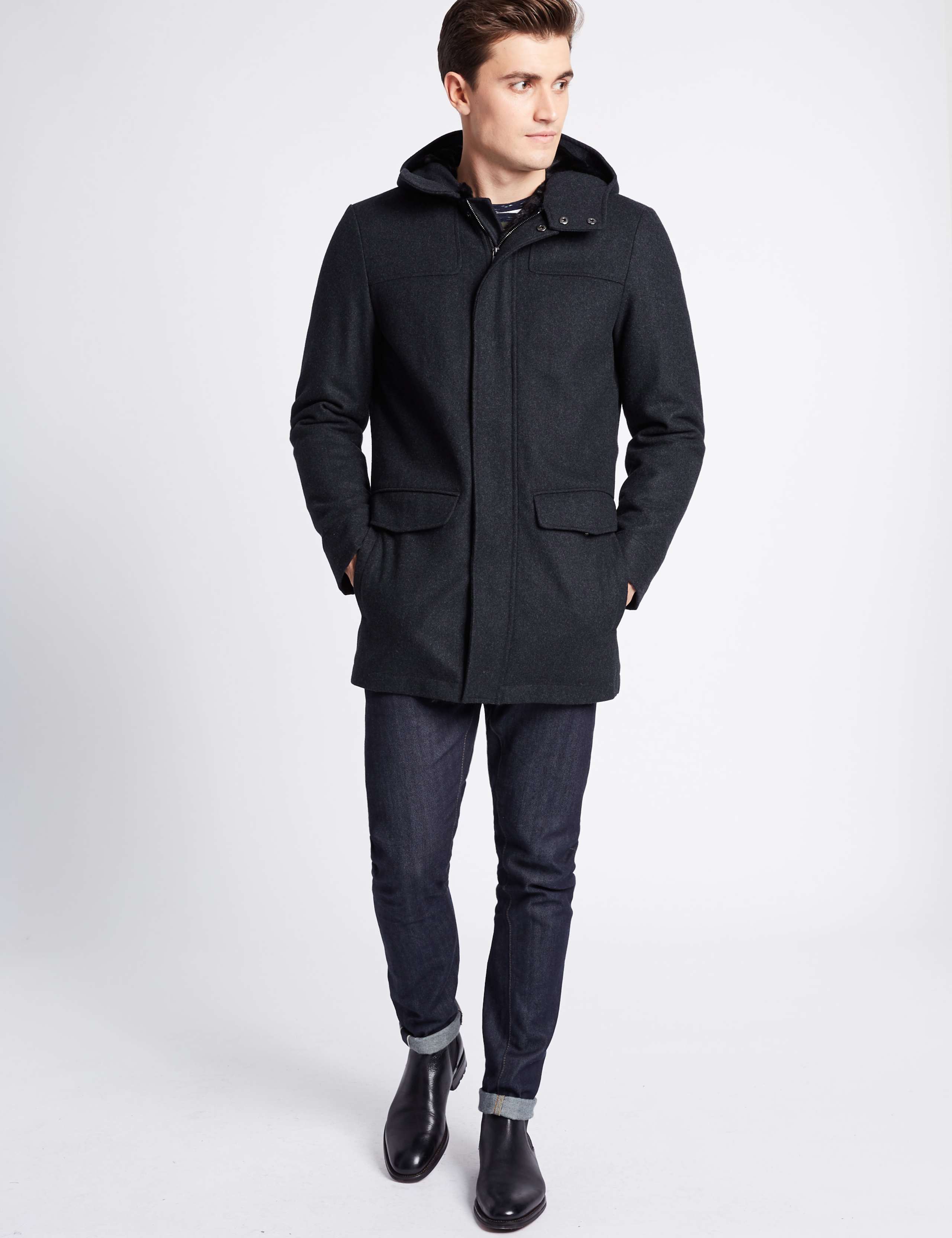 Wool Rich Duffle Coat 1 of 6