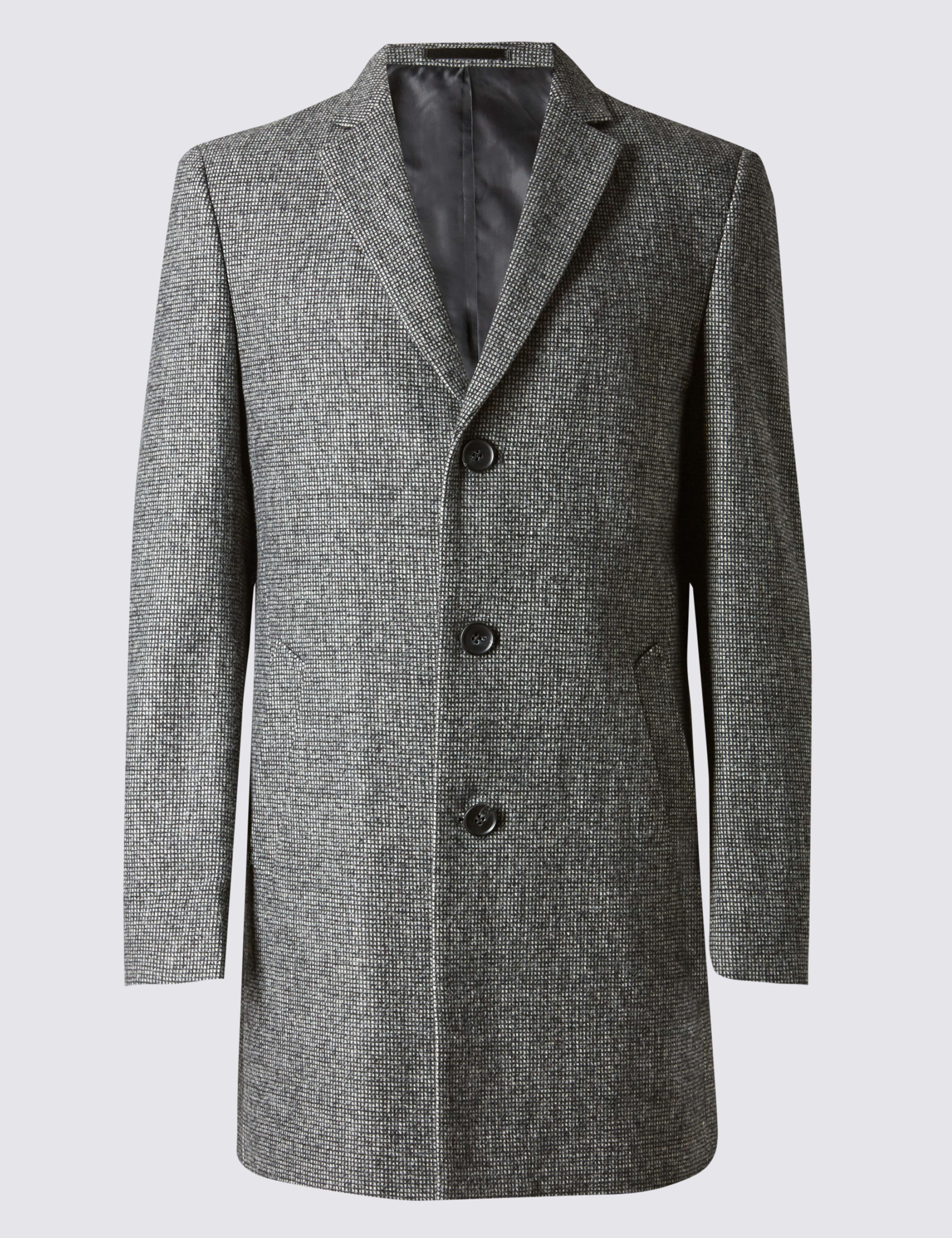 Wool Blend Revere Collar Coat 2 of 4