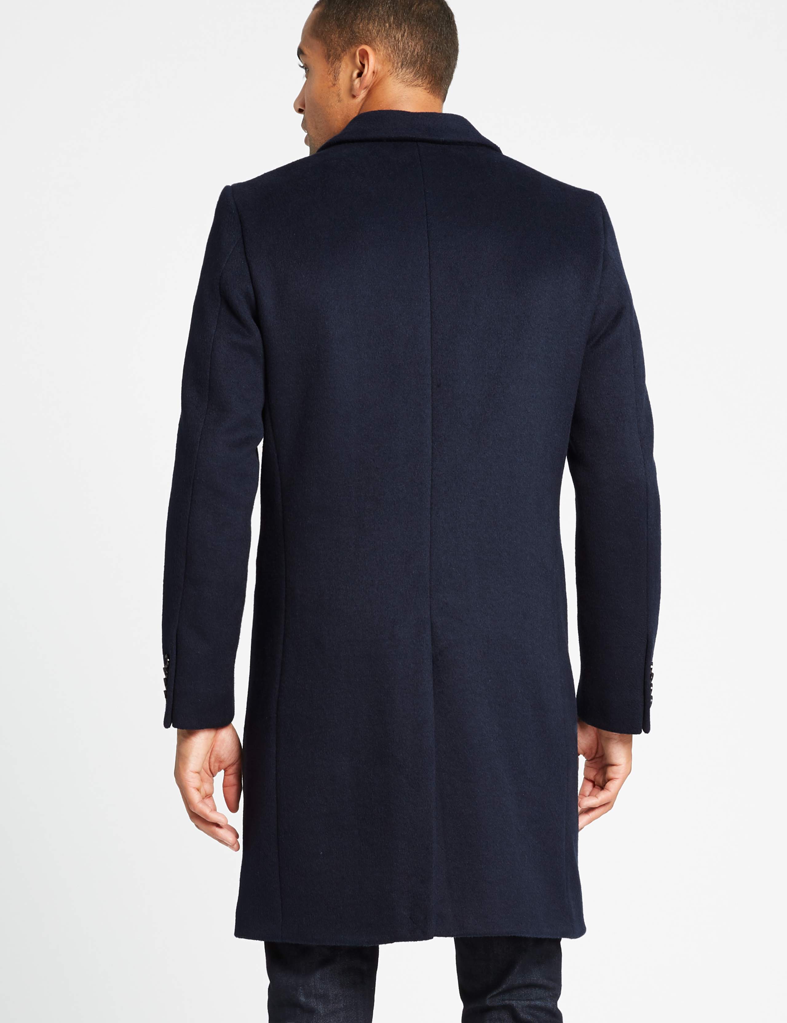 Wool Blend Revere Coat 3 of 5