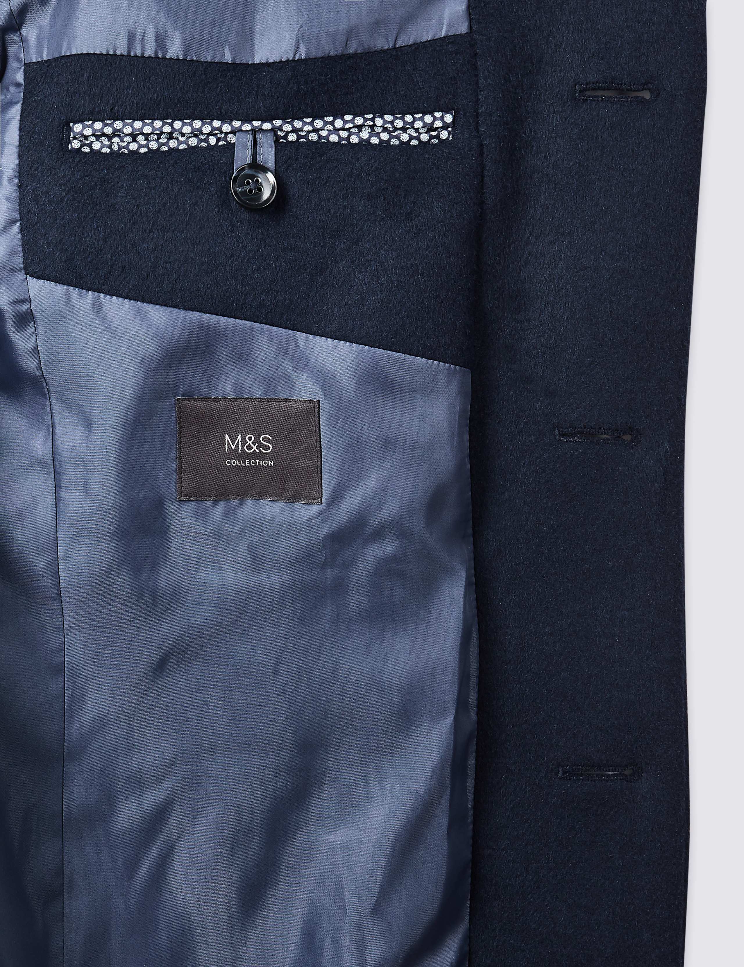 Wool Blend Revere Coat 5 of 5