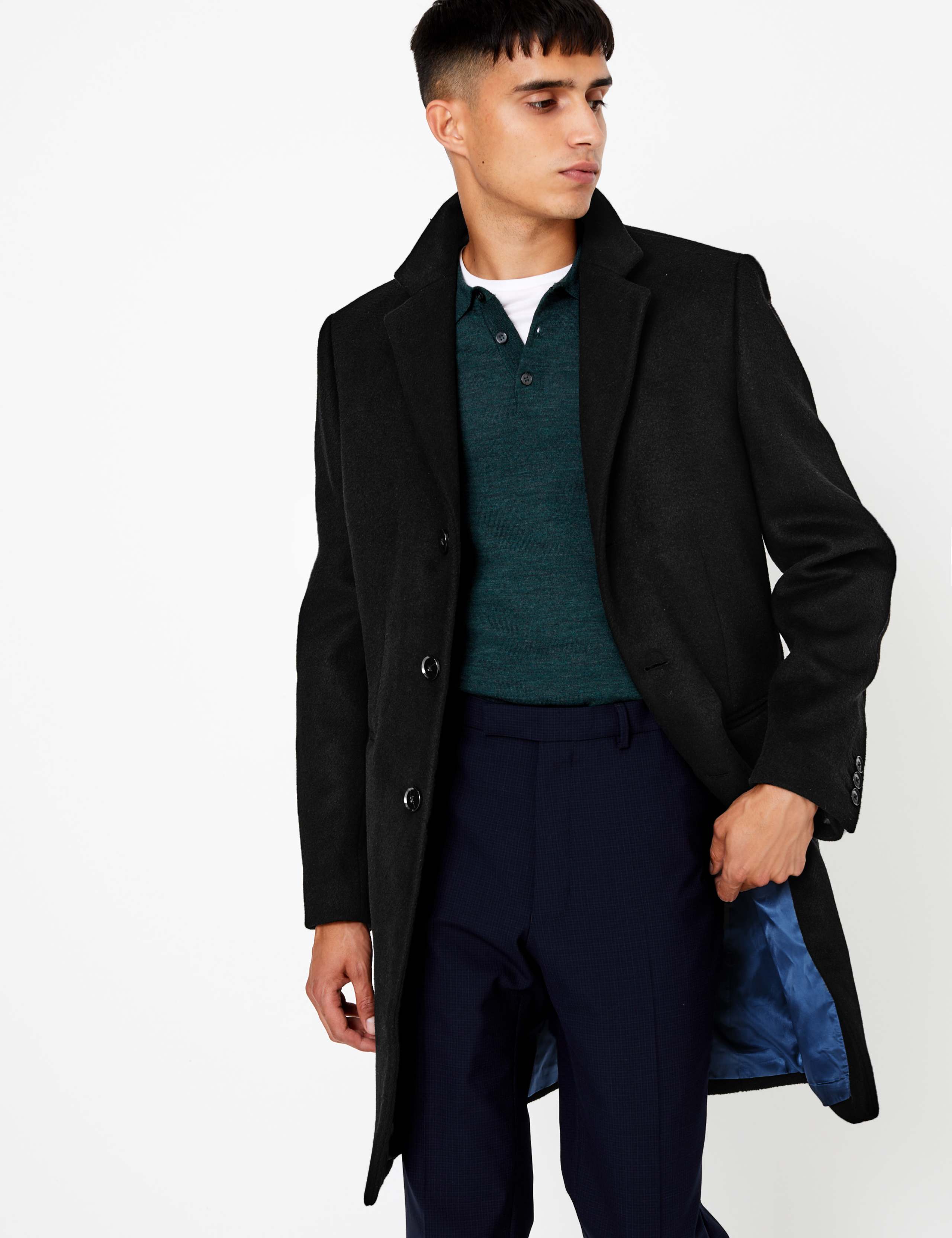 Single Breasted Longline Overcoat 1 of 6