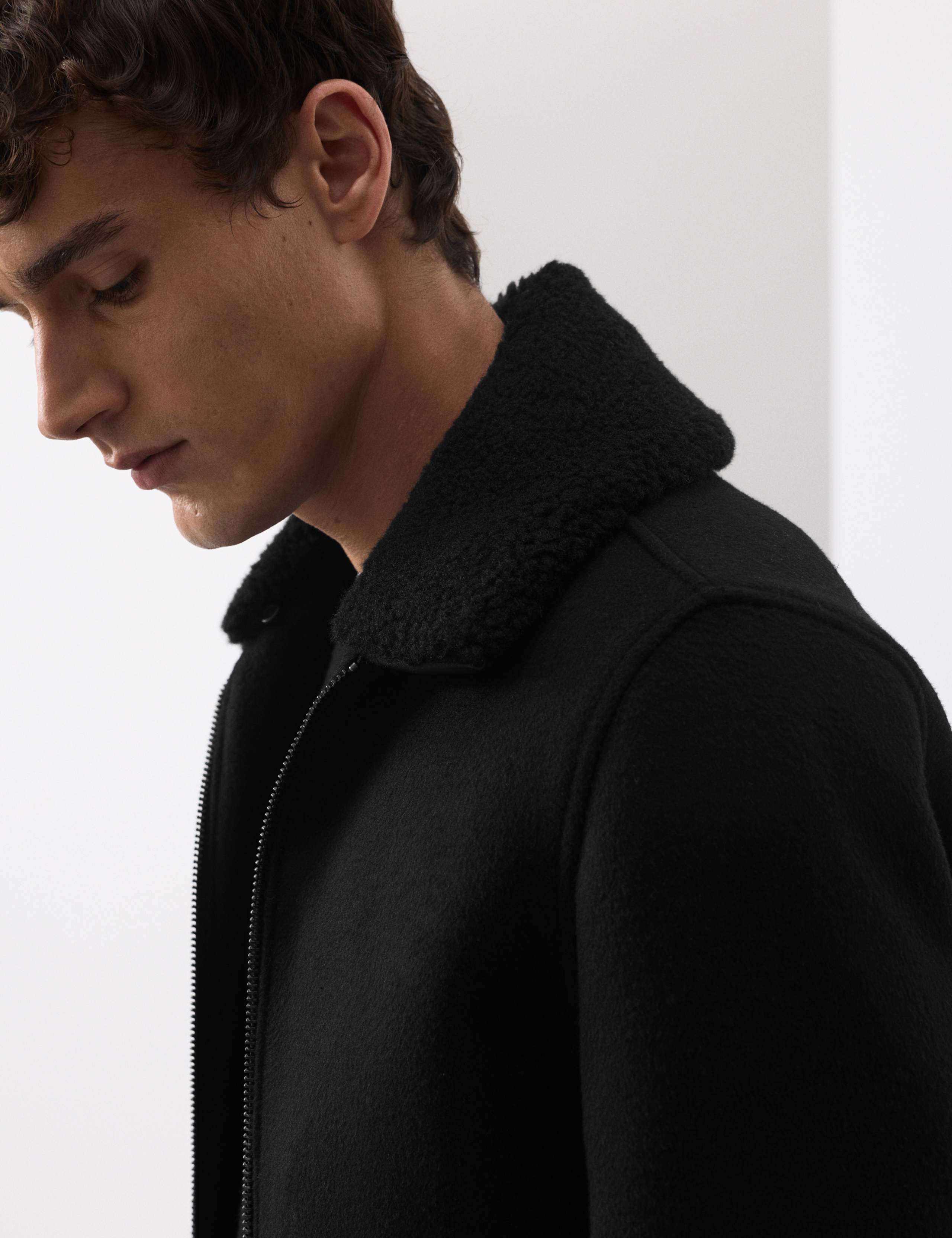 Wool Blend Bomber Jacket 1 of 7