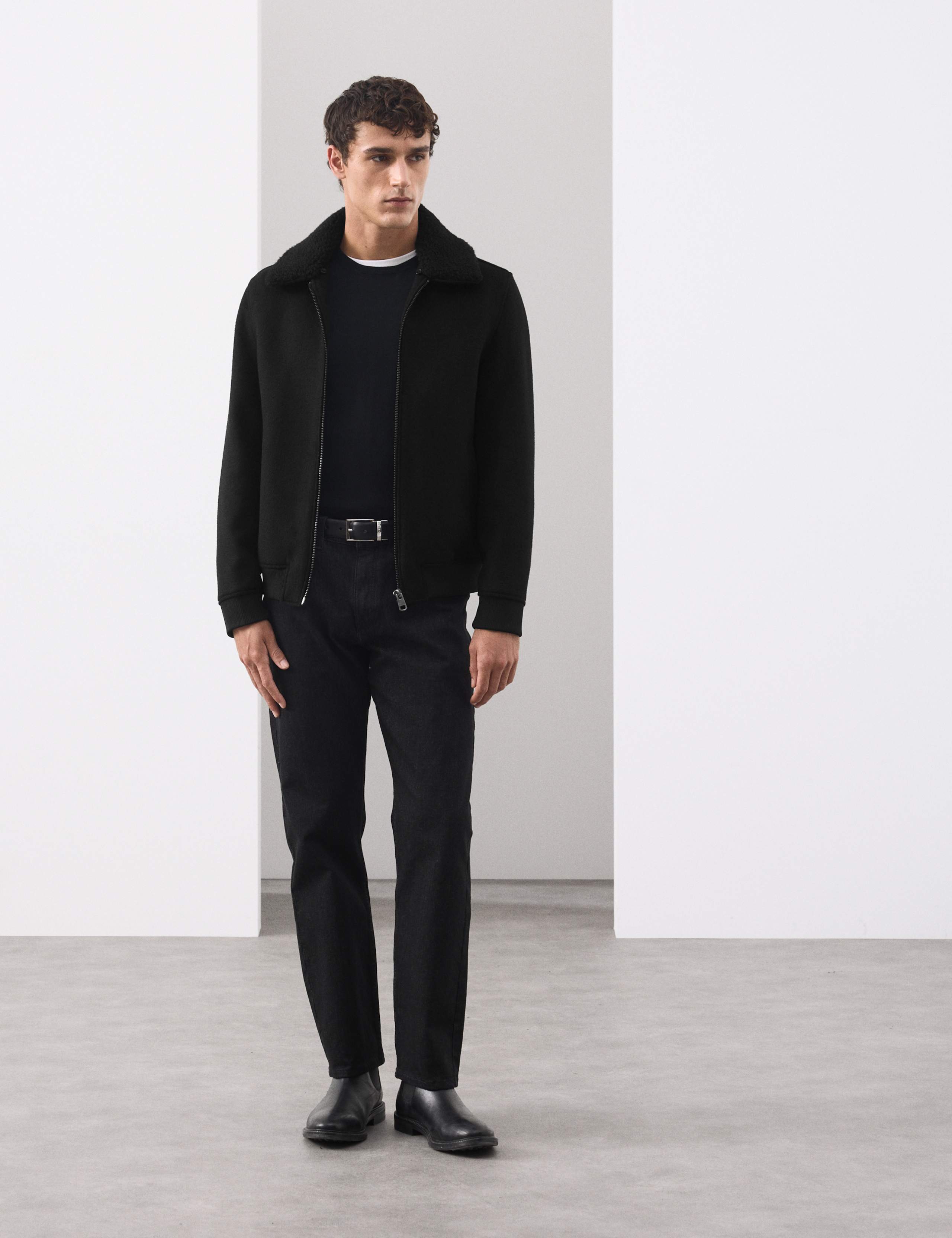 Wool Blend Bomber Jacket 5 of 7