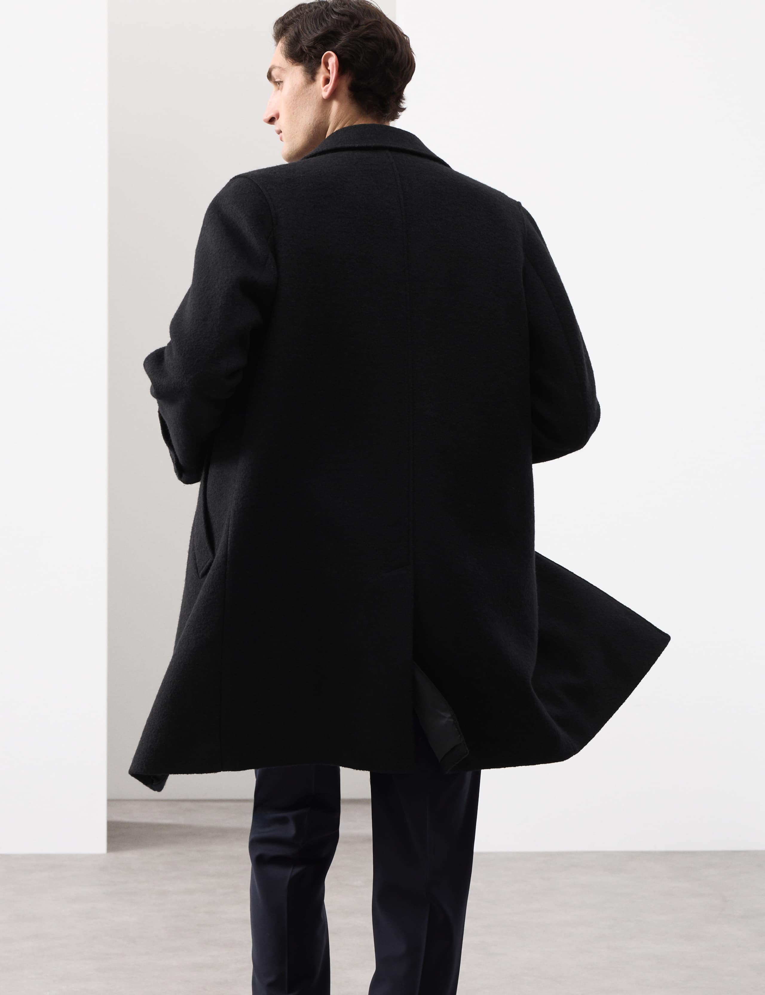 Wool Blend Textured Car Coat 4 of 7