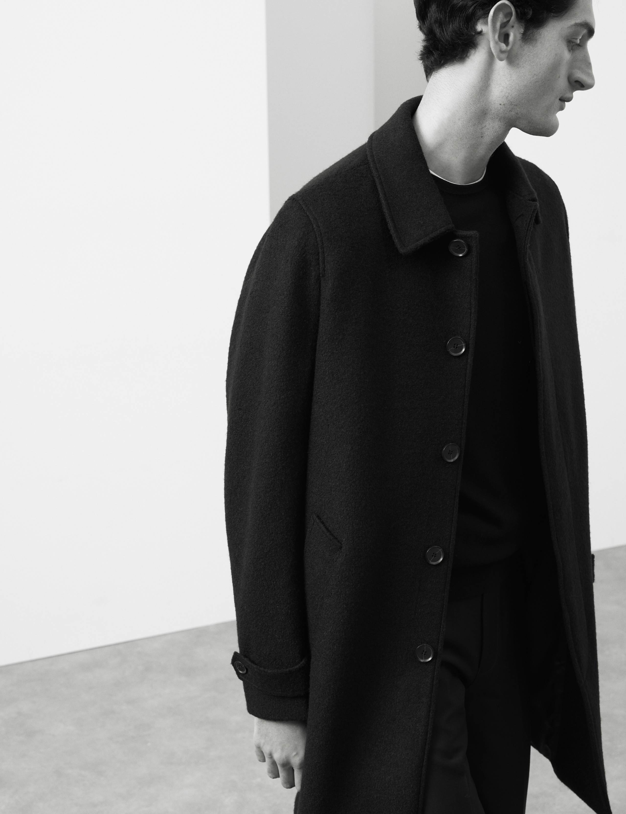 Wool Blend Textured Car Coat 5 of 7