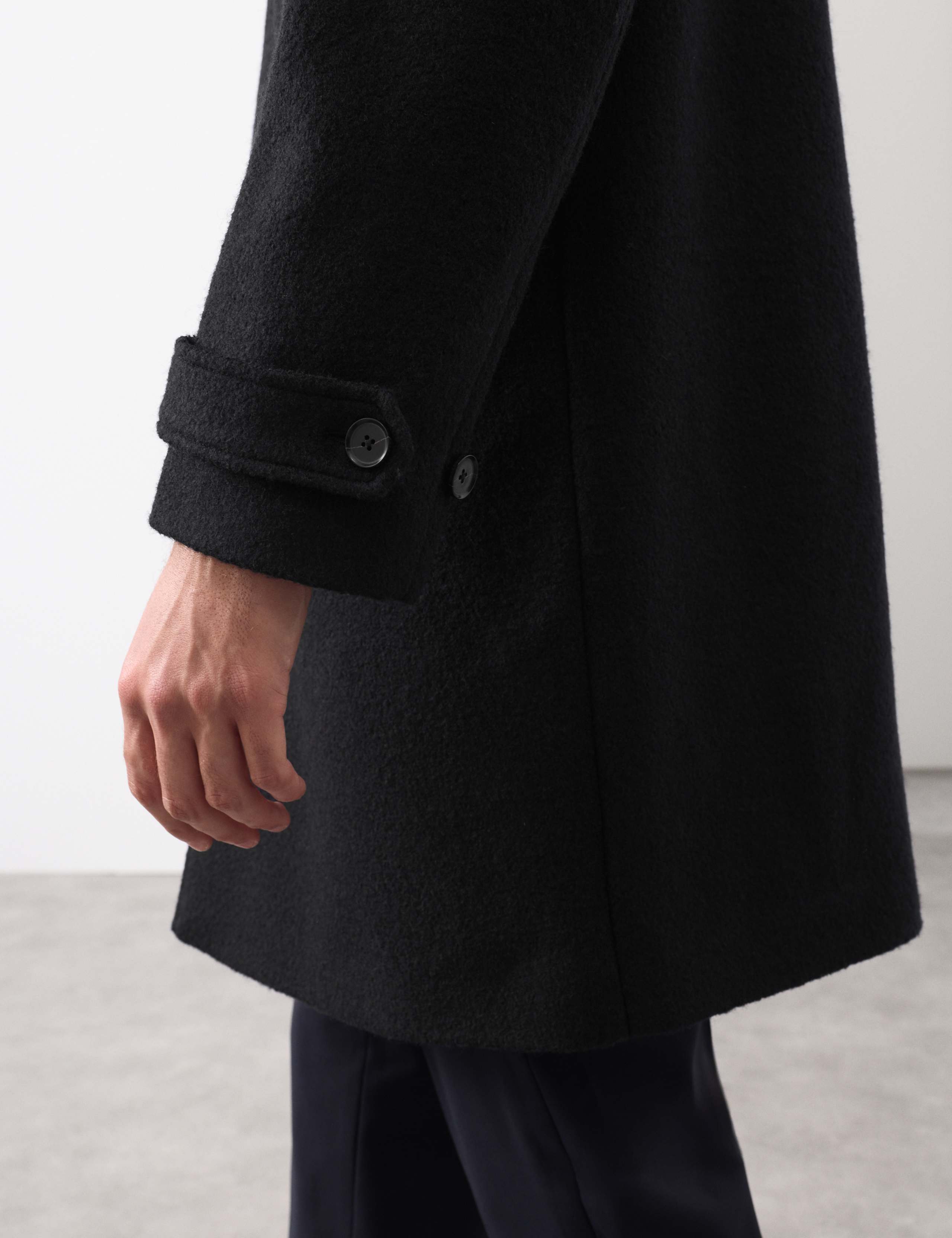 Wool Blend Textured Car Coat 6 of 7