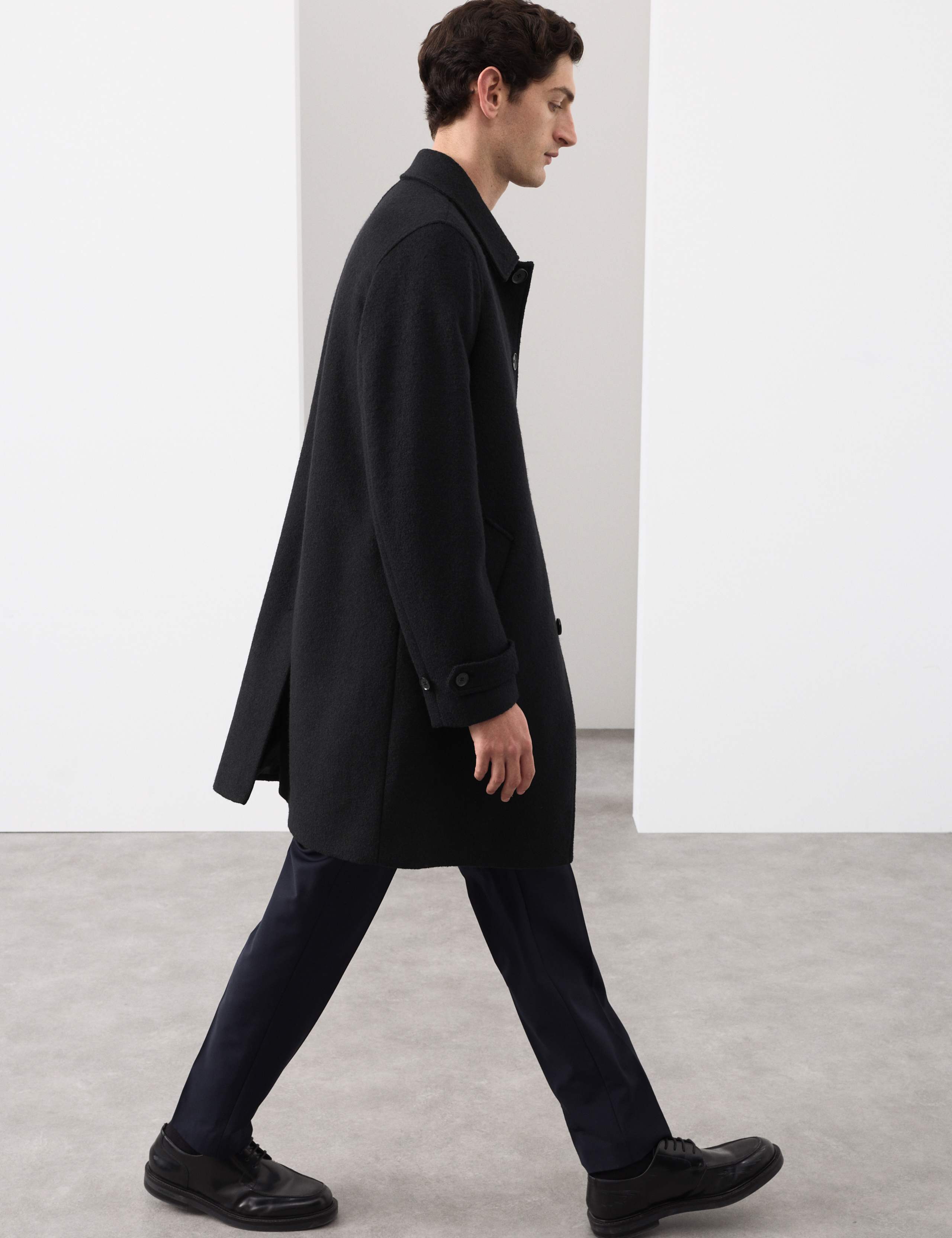 Wool Blend Textured Car Coat 7 of 7