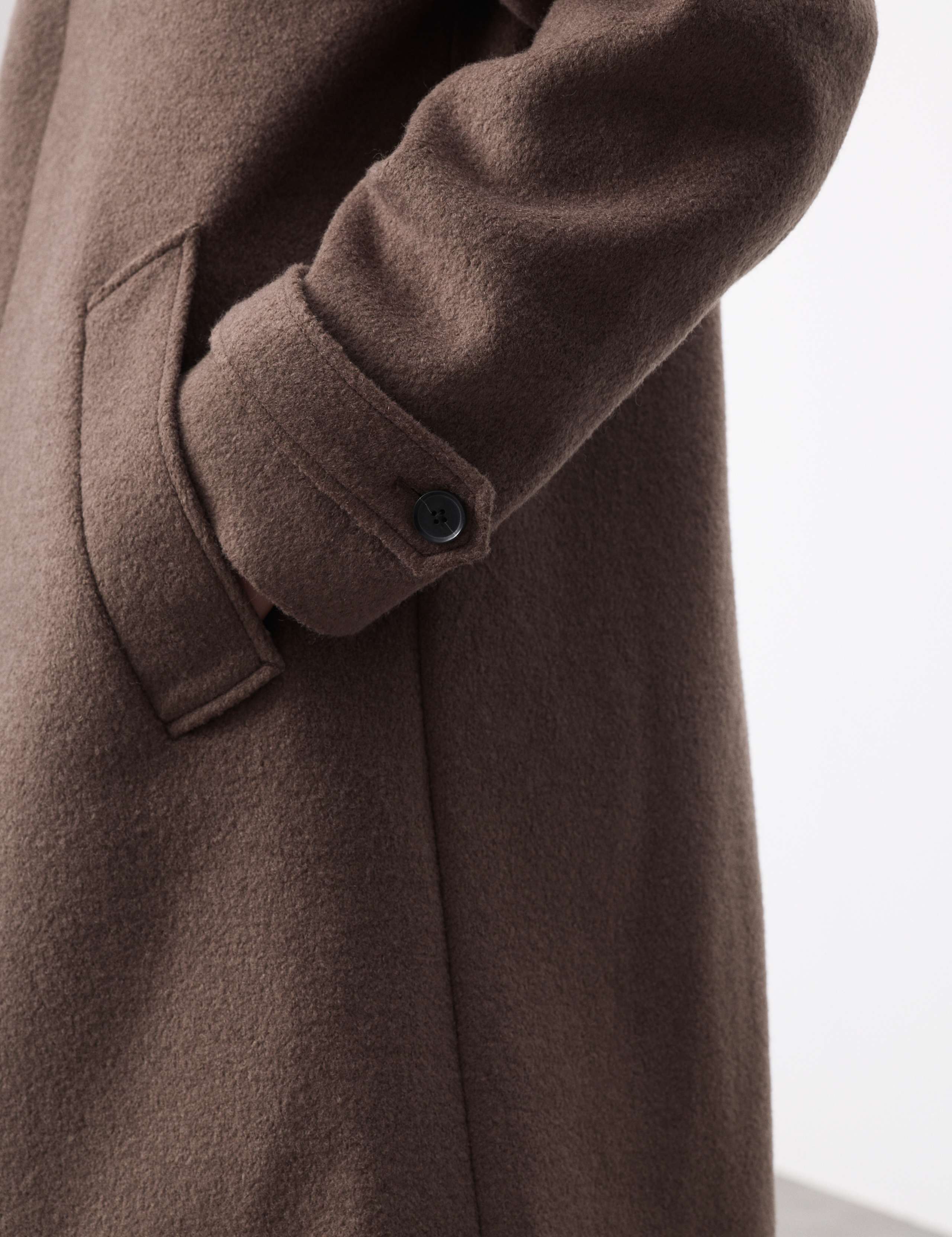 Wool Blend Textured Car Coat 4 of 7