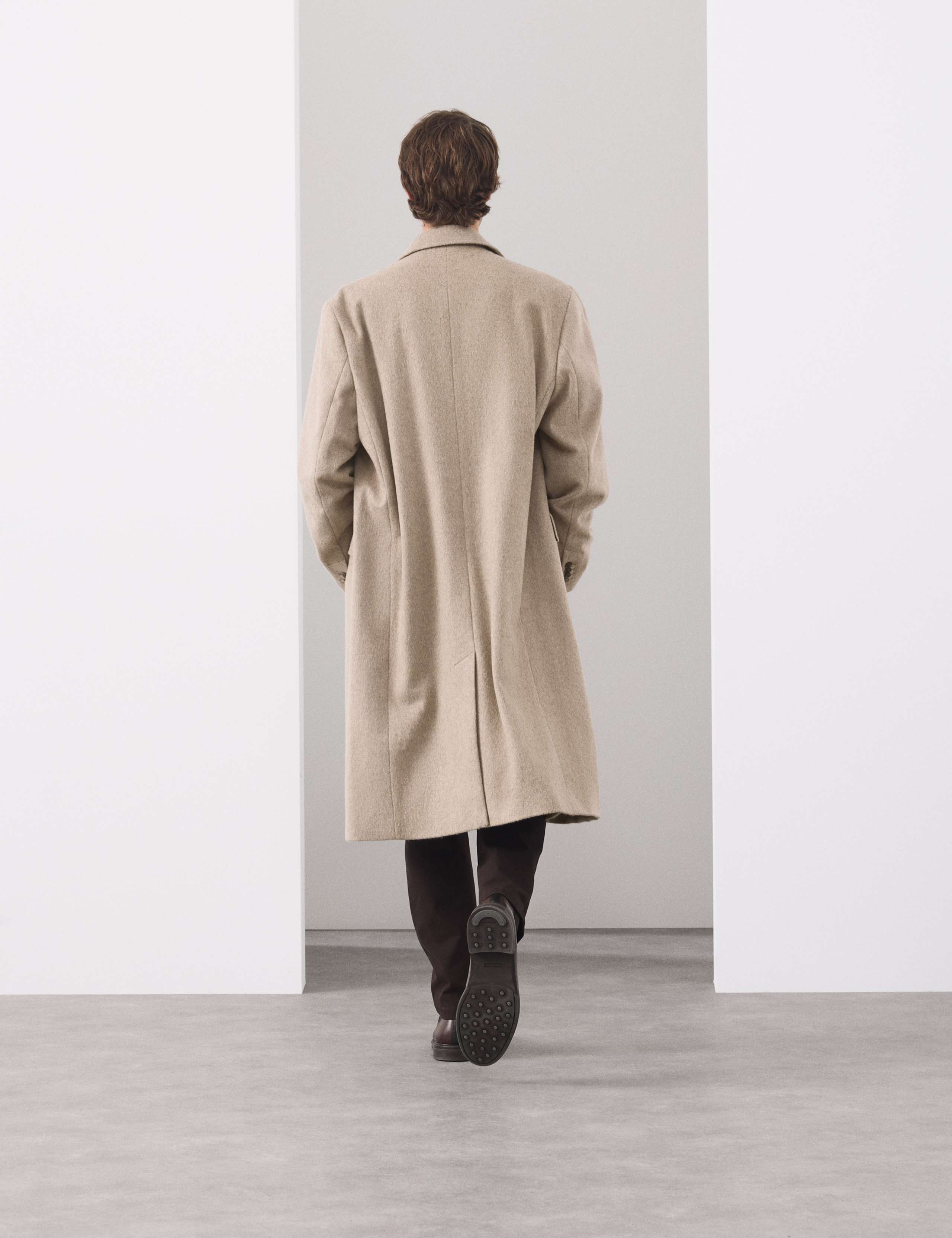 Wool Blend Long Haired Revere Coat 6 of 7