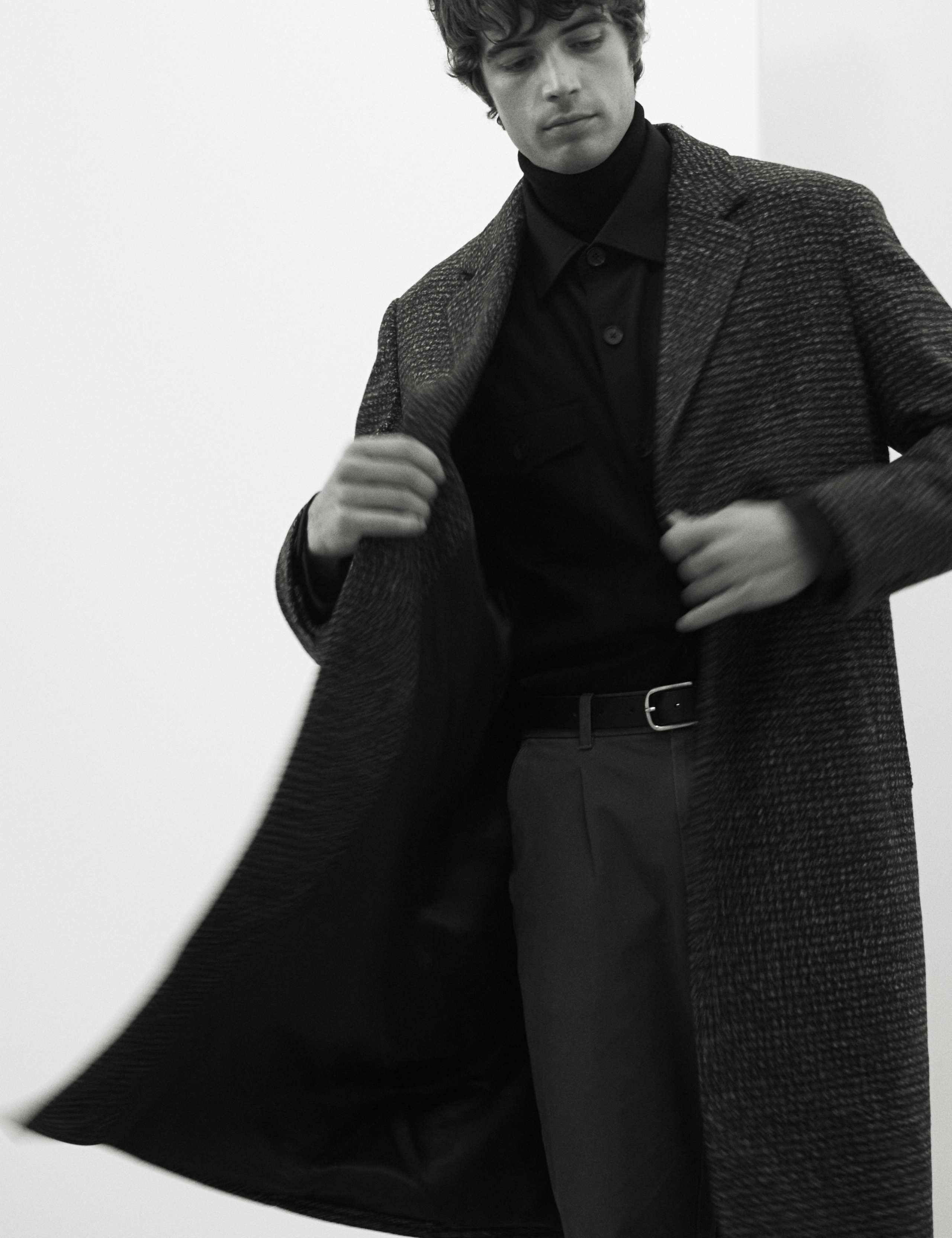 Wool Blend Houndstooth Overcoat 5 of 7