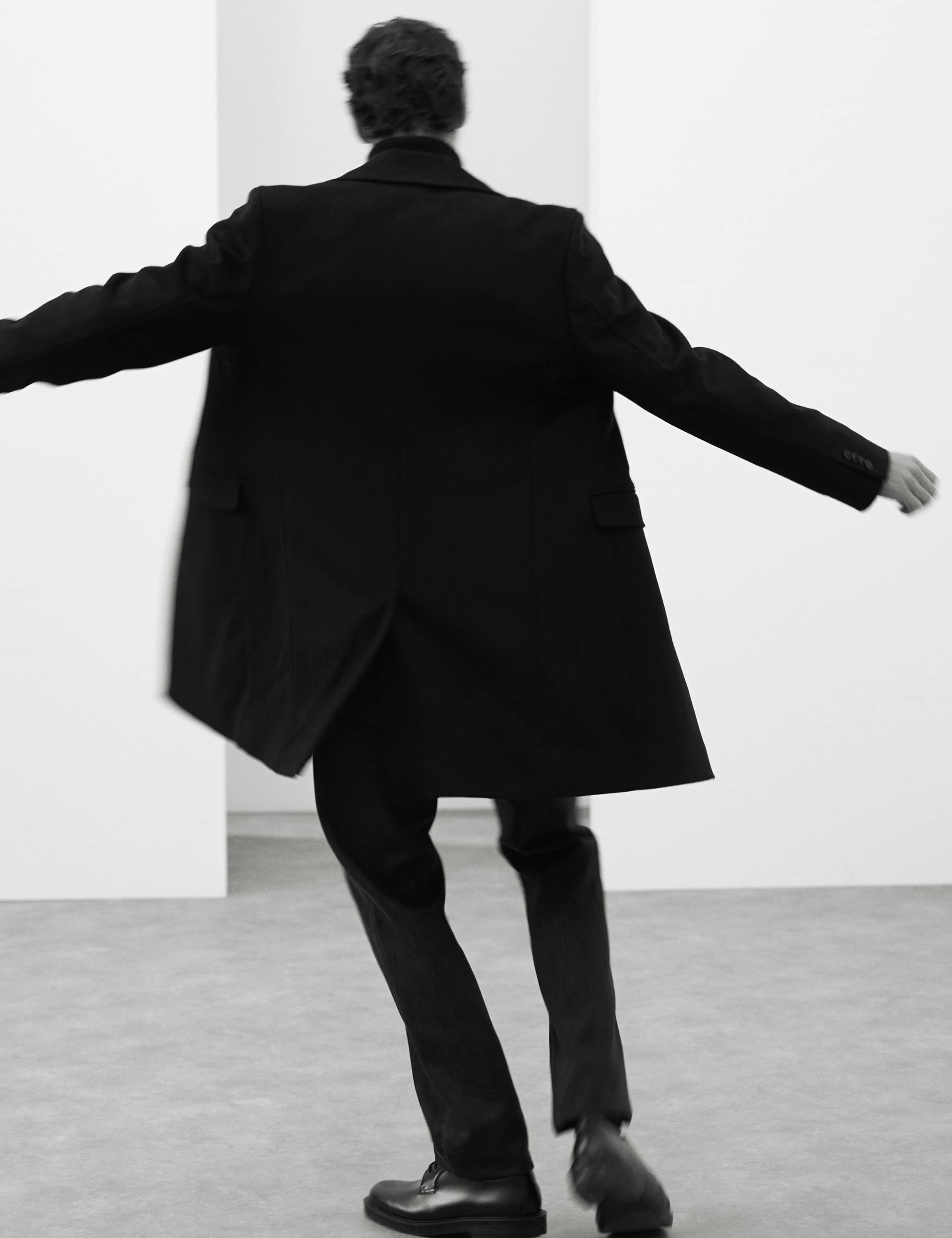 Wool Blend Revere Coat with Cashmere 7 of 7