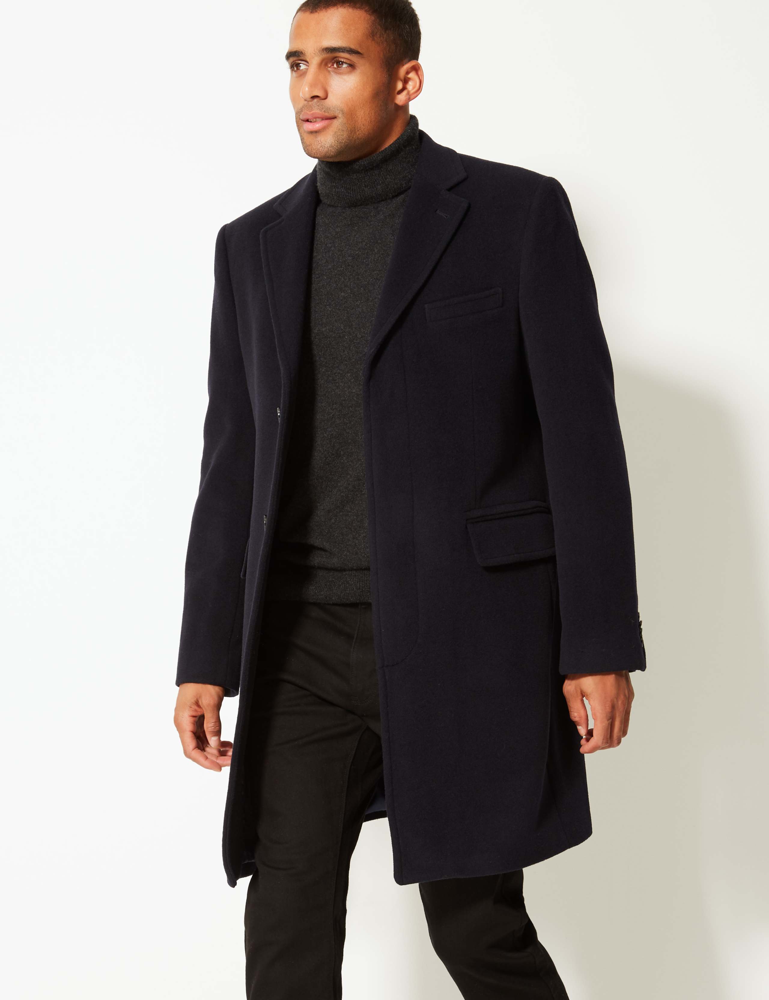 Italian Wool Overcoat with Cashmere 1 of 8