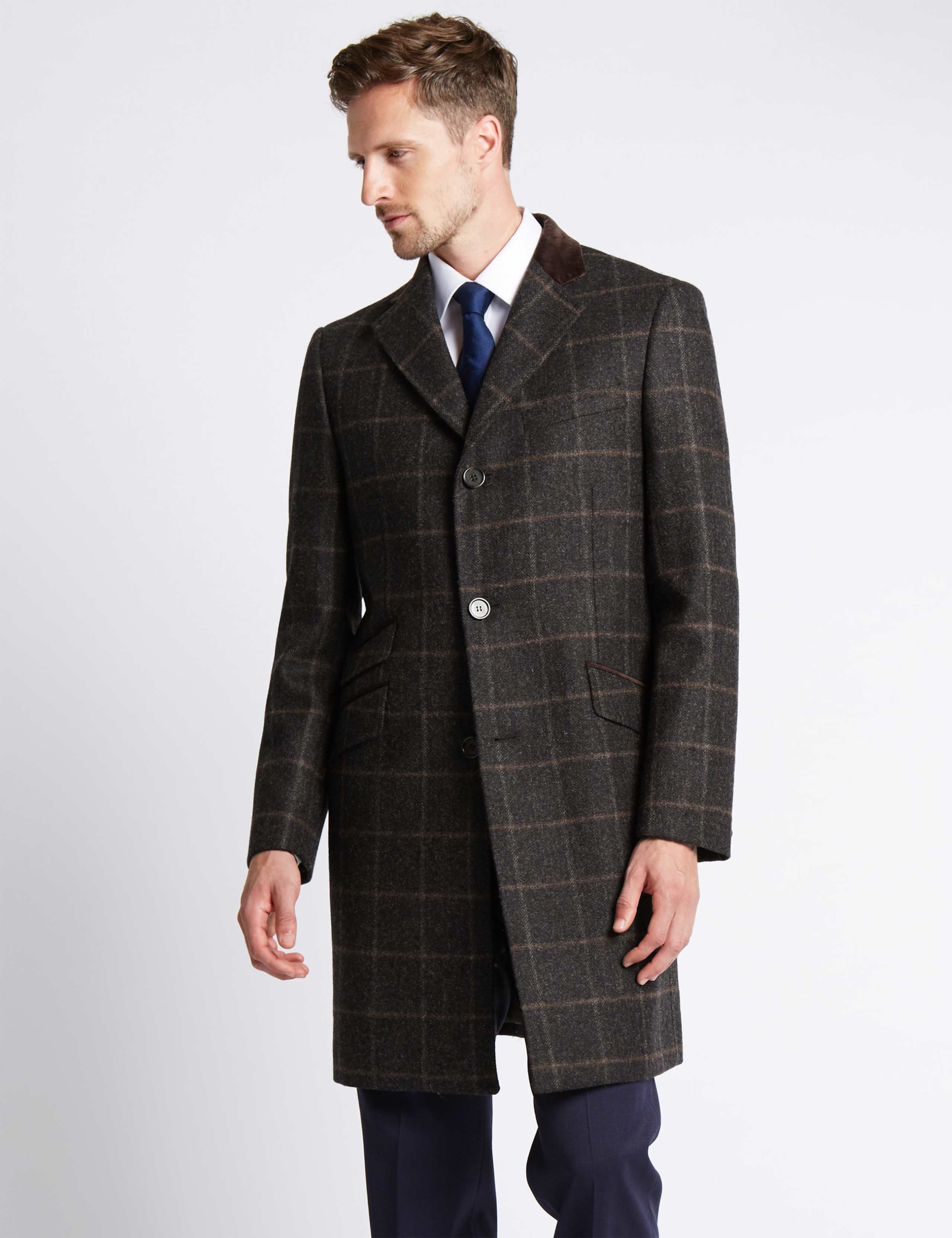 Pure Wool Single Breasted Coat 1 of 6
