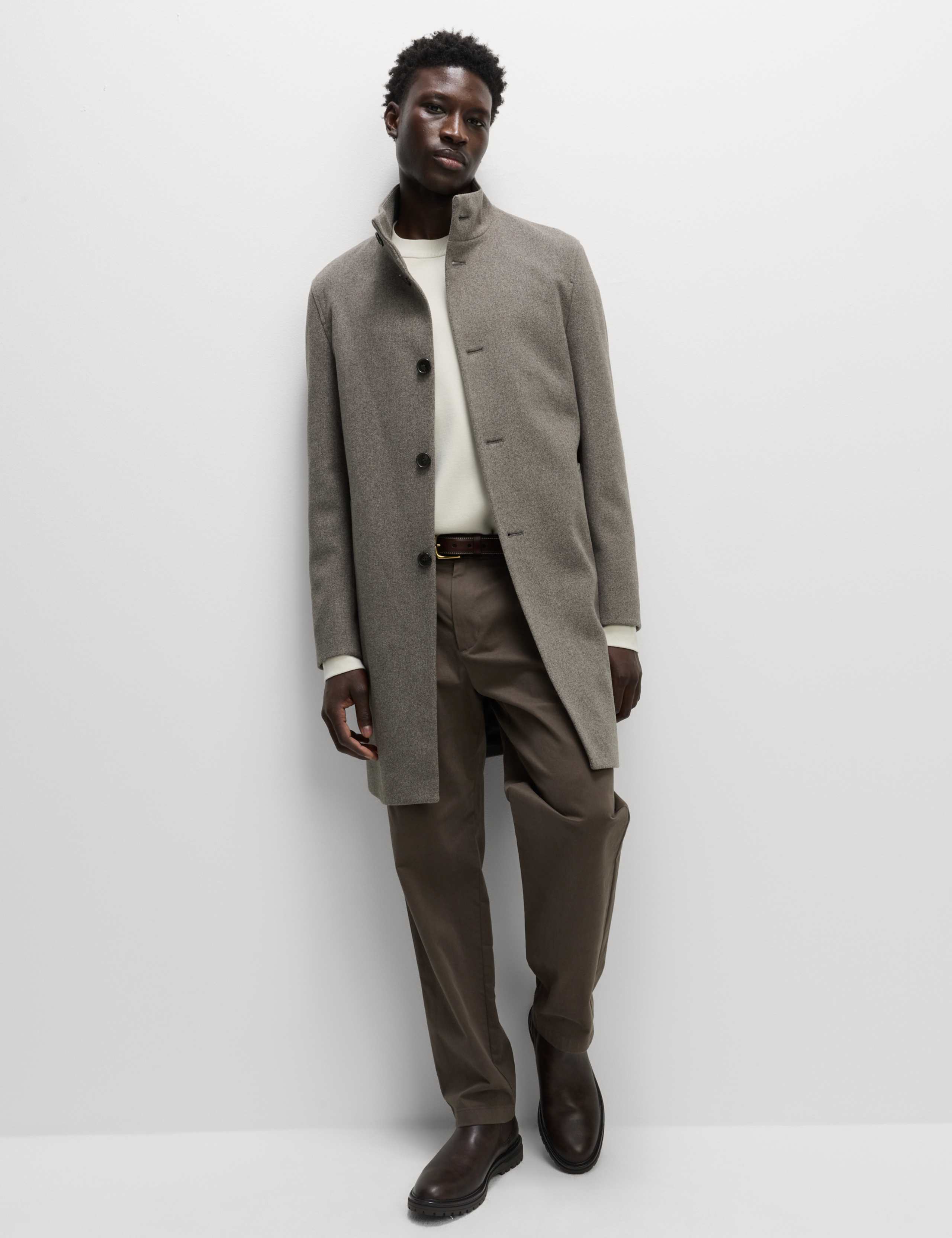 Funnel Neck Overcoat 3 of 6