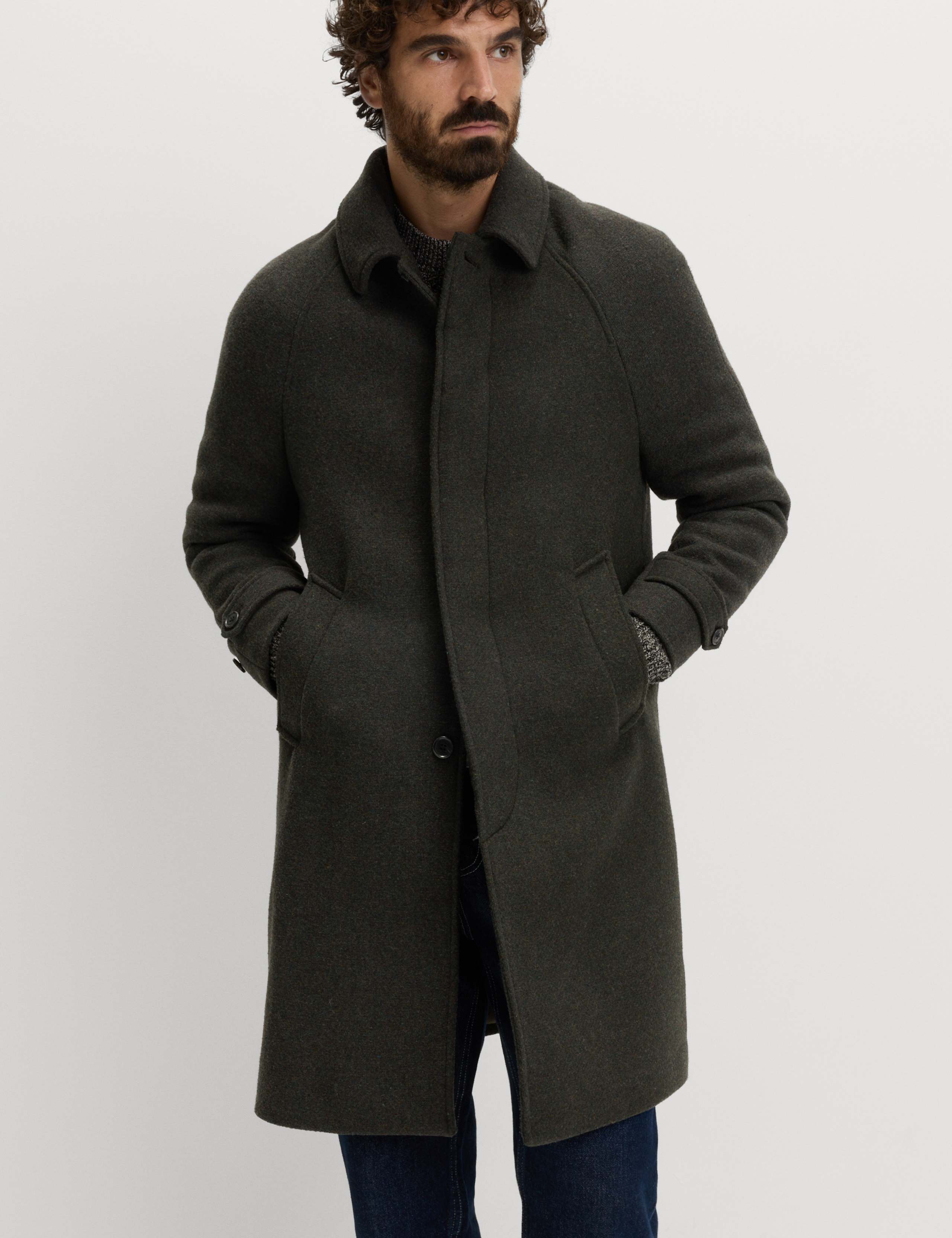 Textured Car Coat with Wool 4 of 7