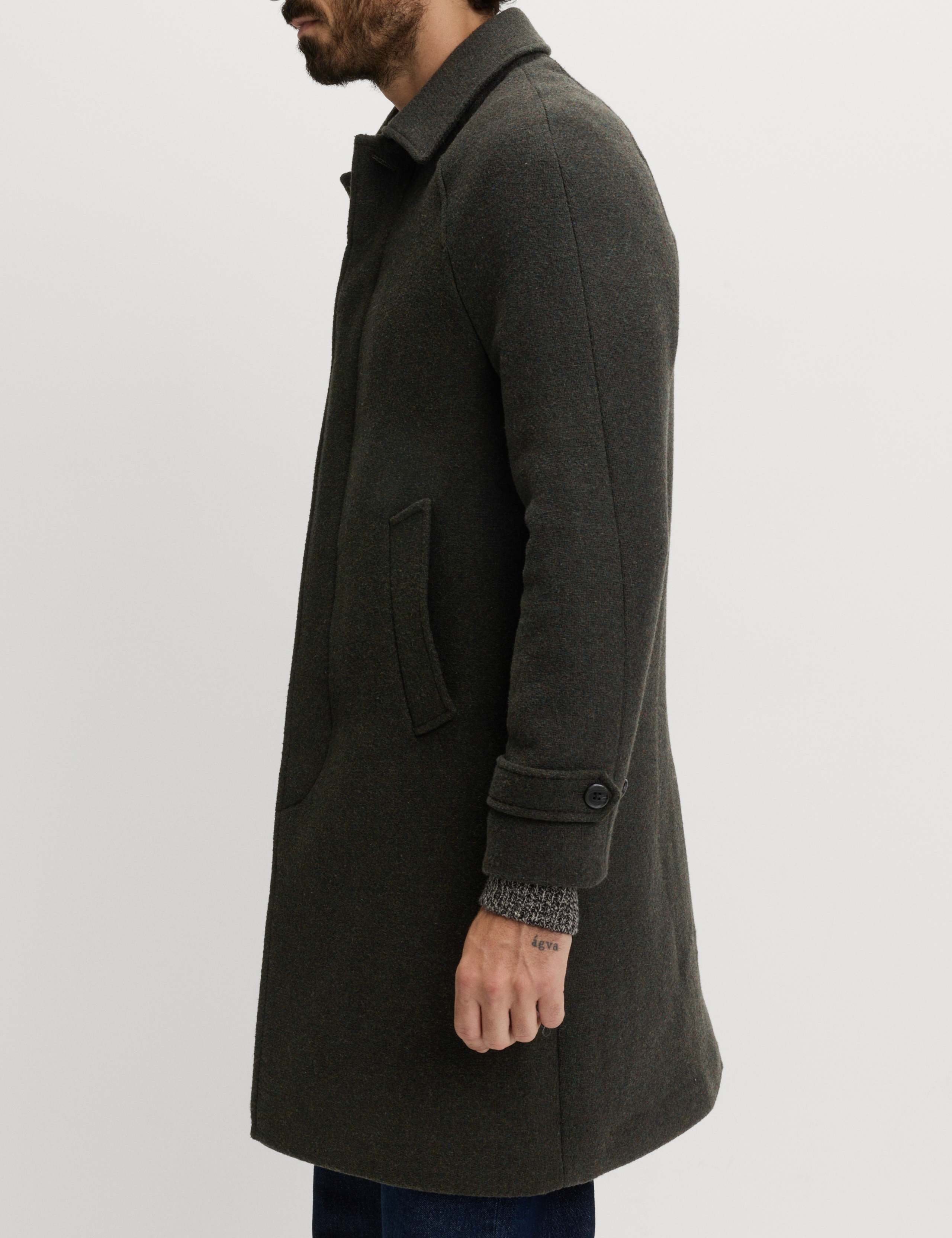 Textured Car Coat with Wool 5 of 7