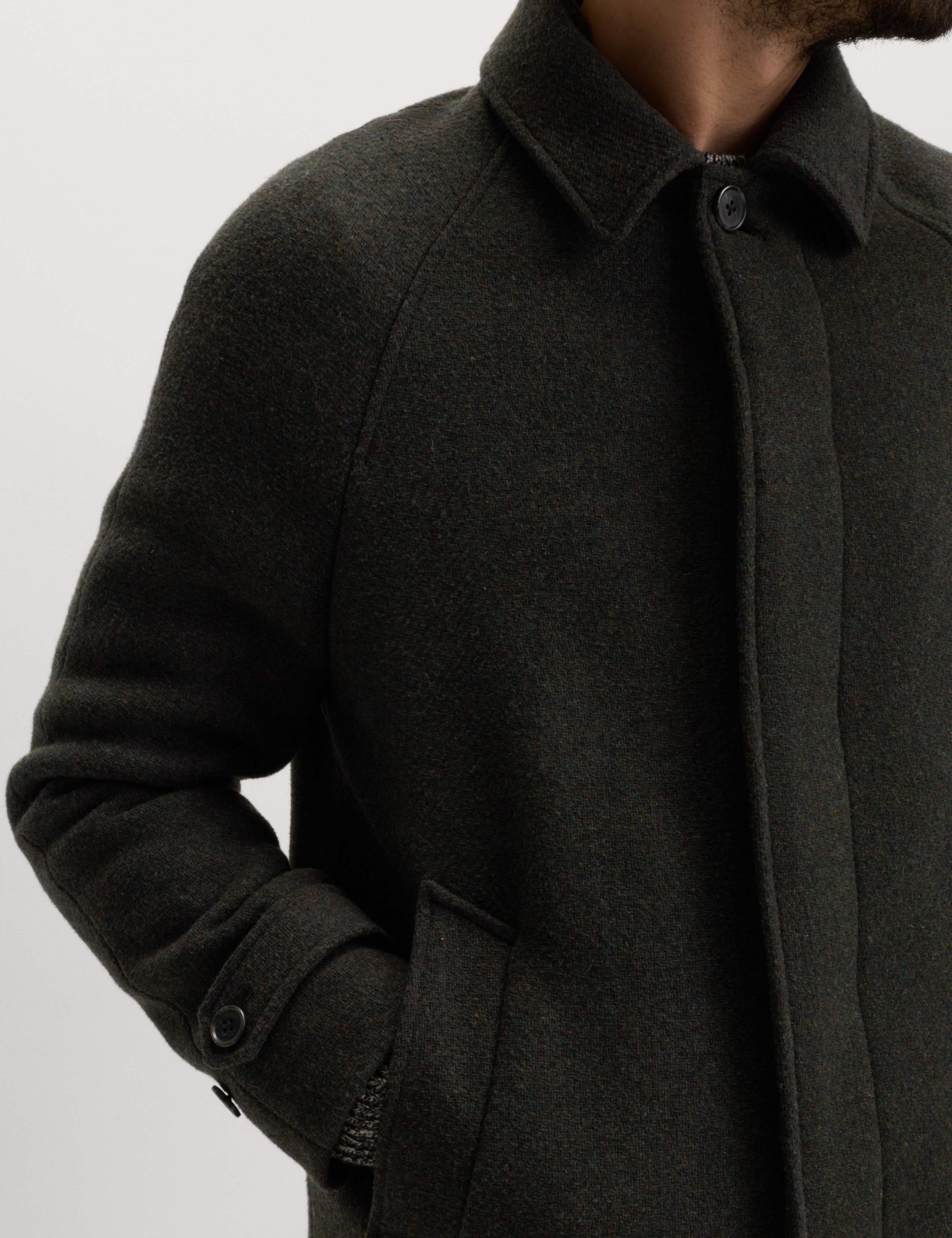 Textured Car Coat with Wool 6 of 7