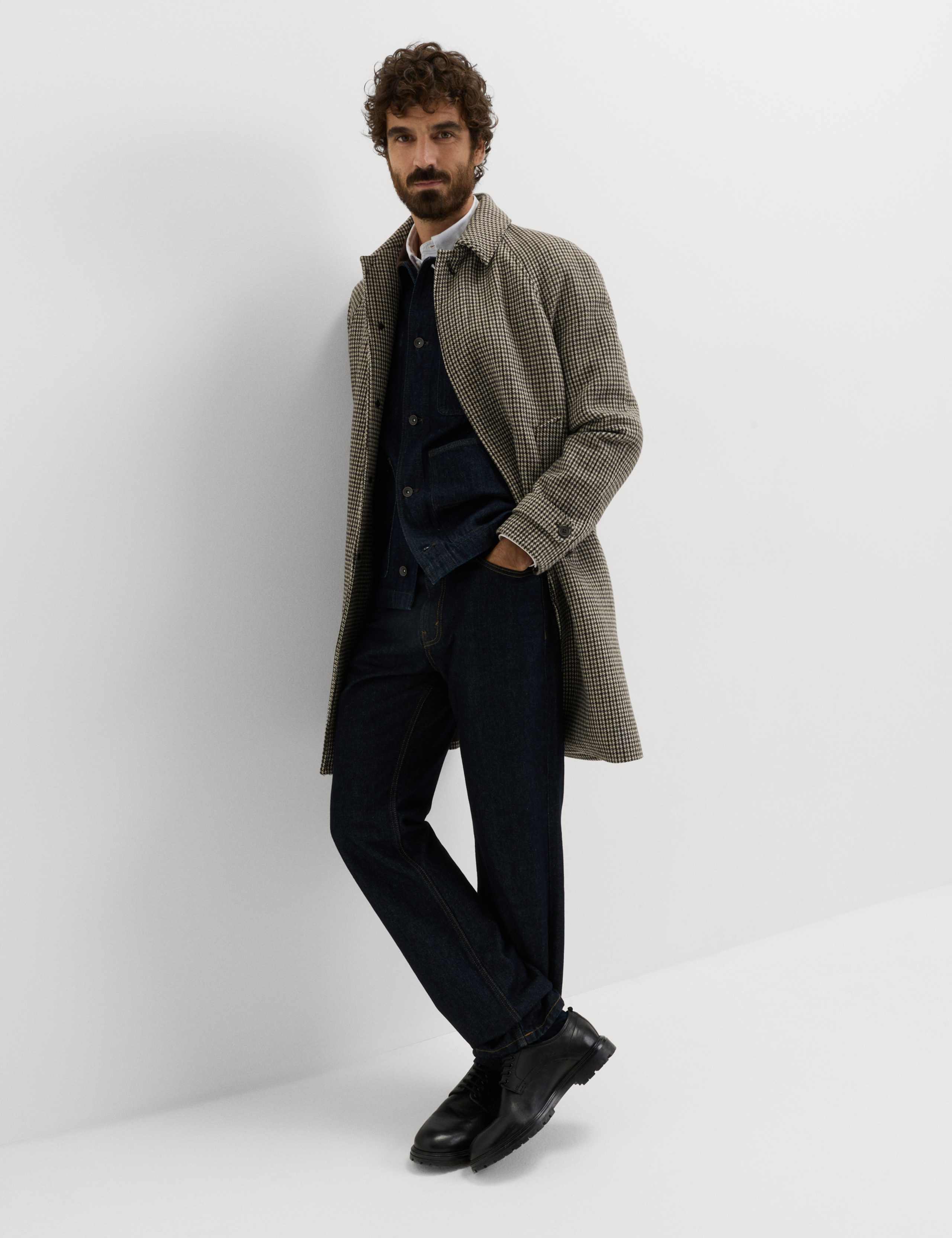 Textured Car Coat with Wool 3 of 7